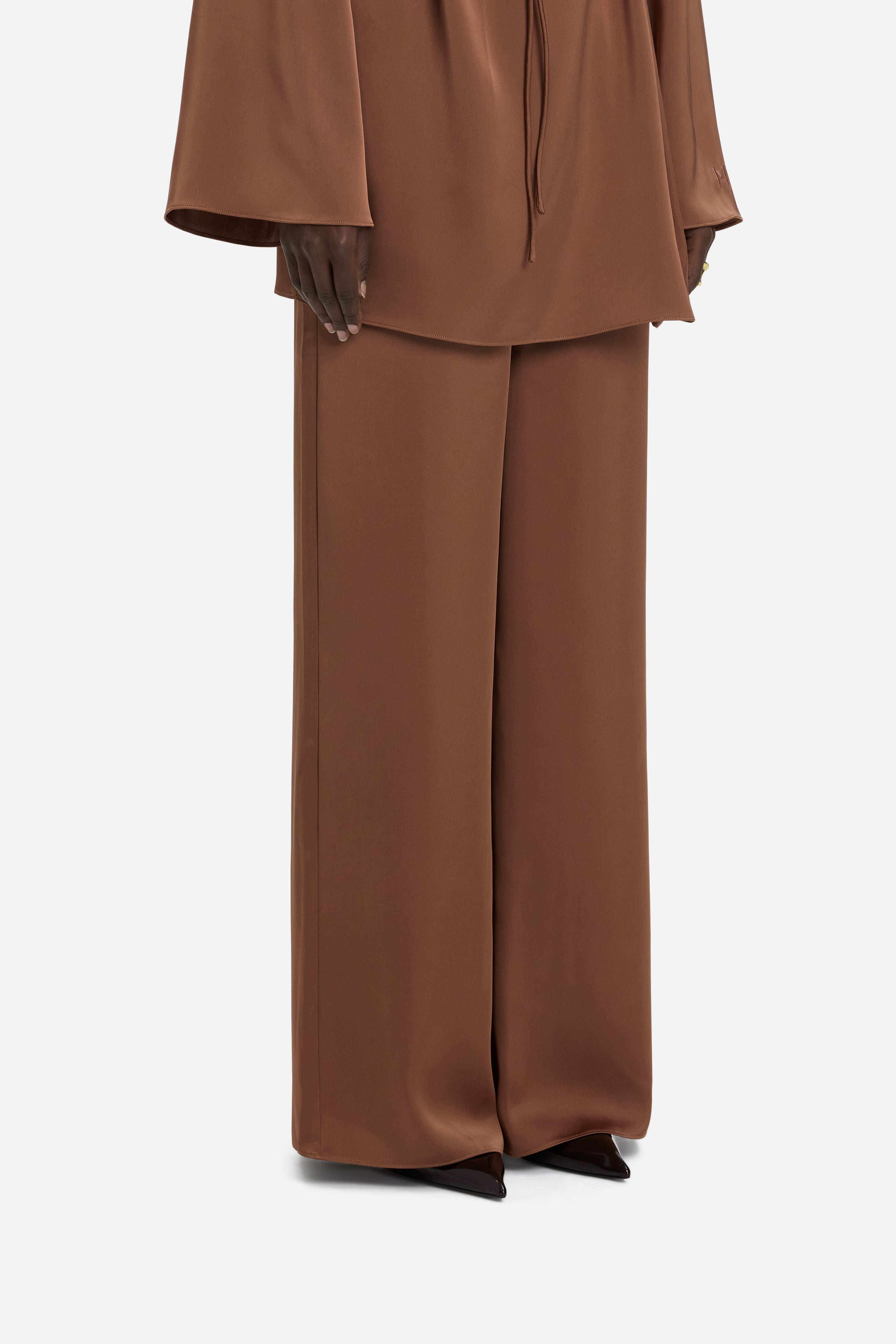 Flowy Palazzo Pants | Soft Bordeaux