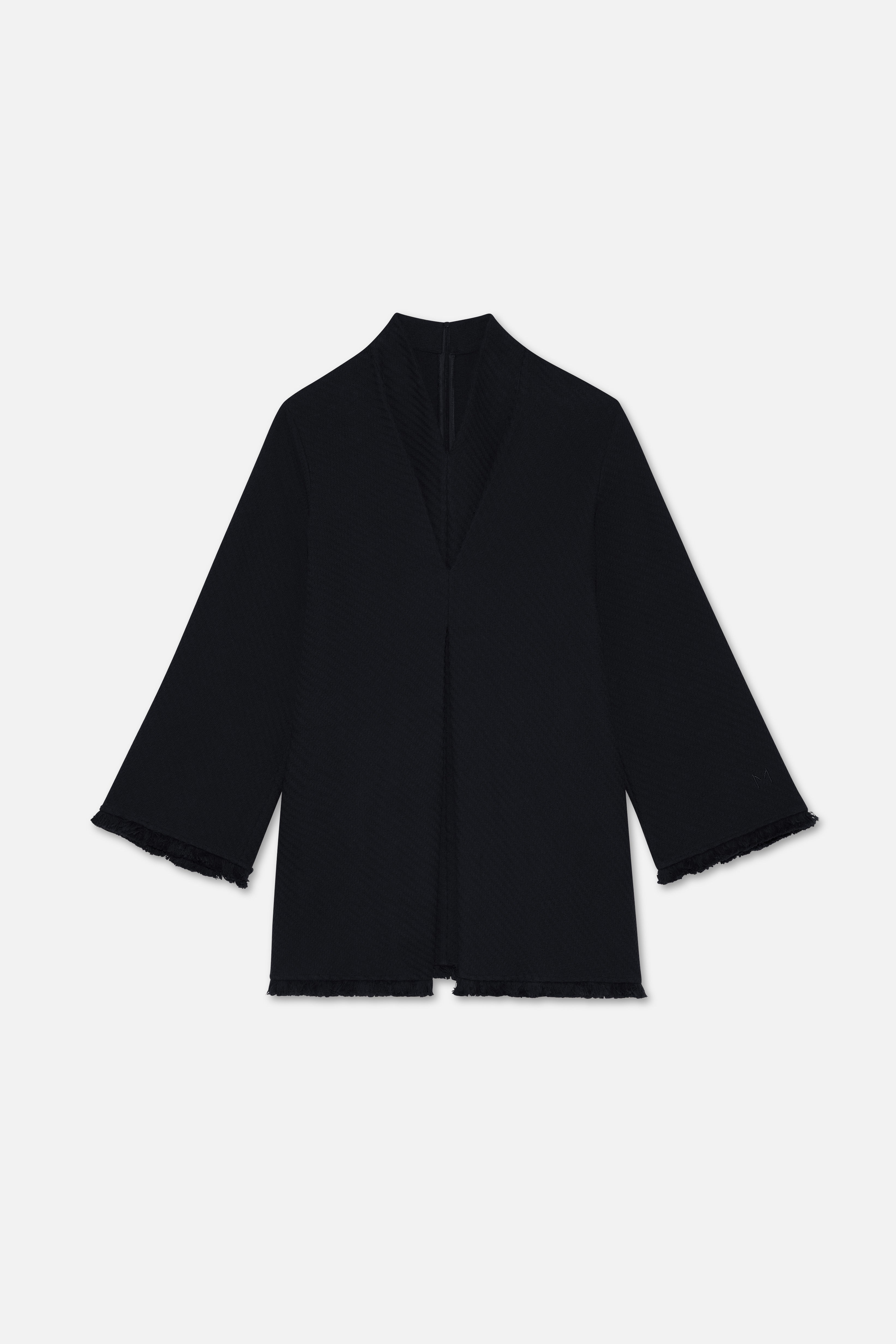 Flat lay front black top