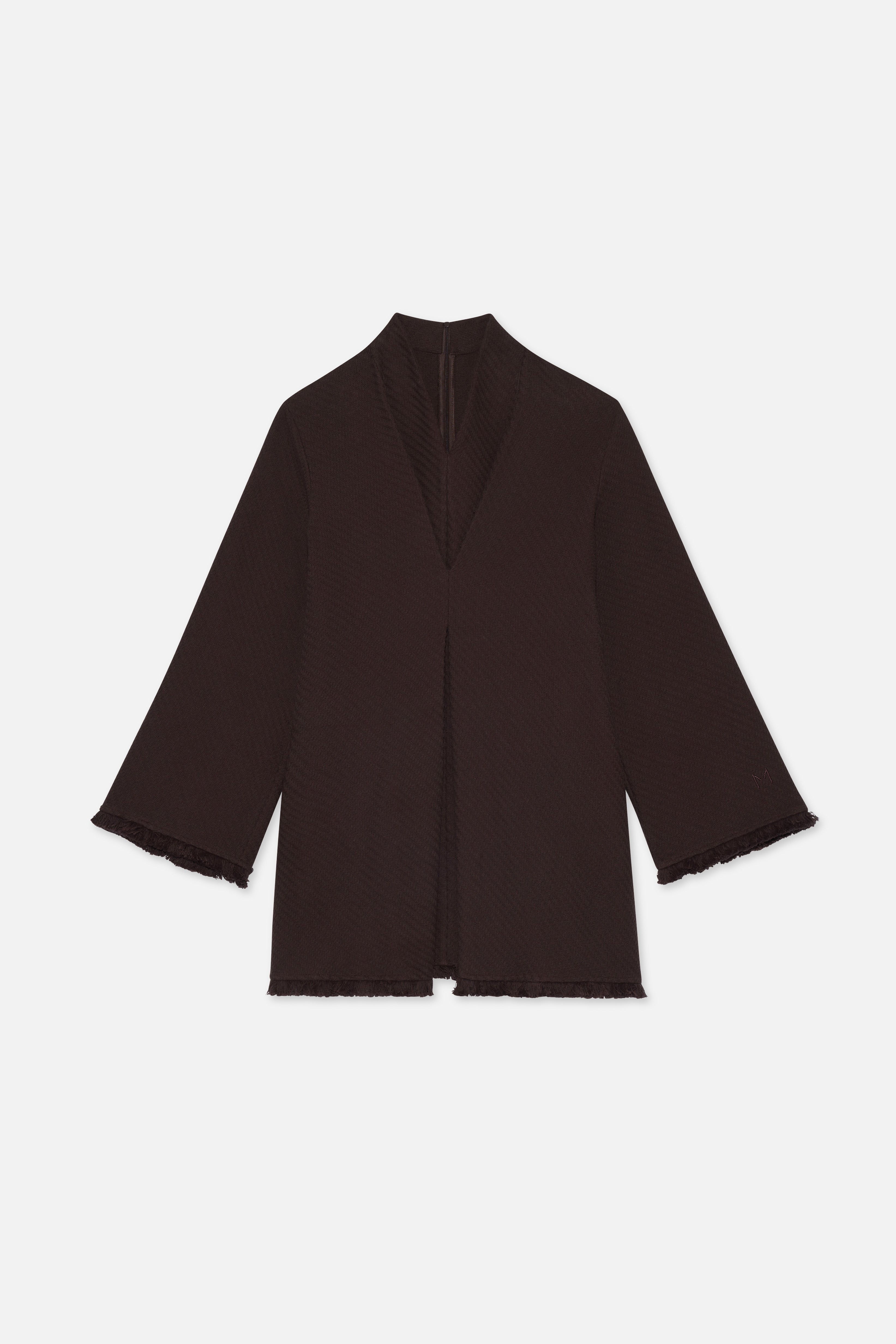 Flat lay front brown top