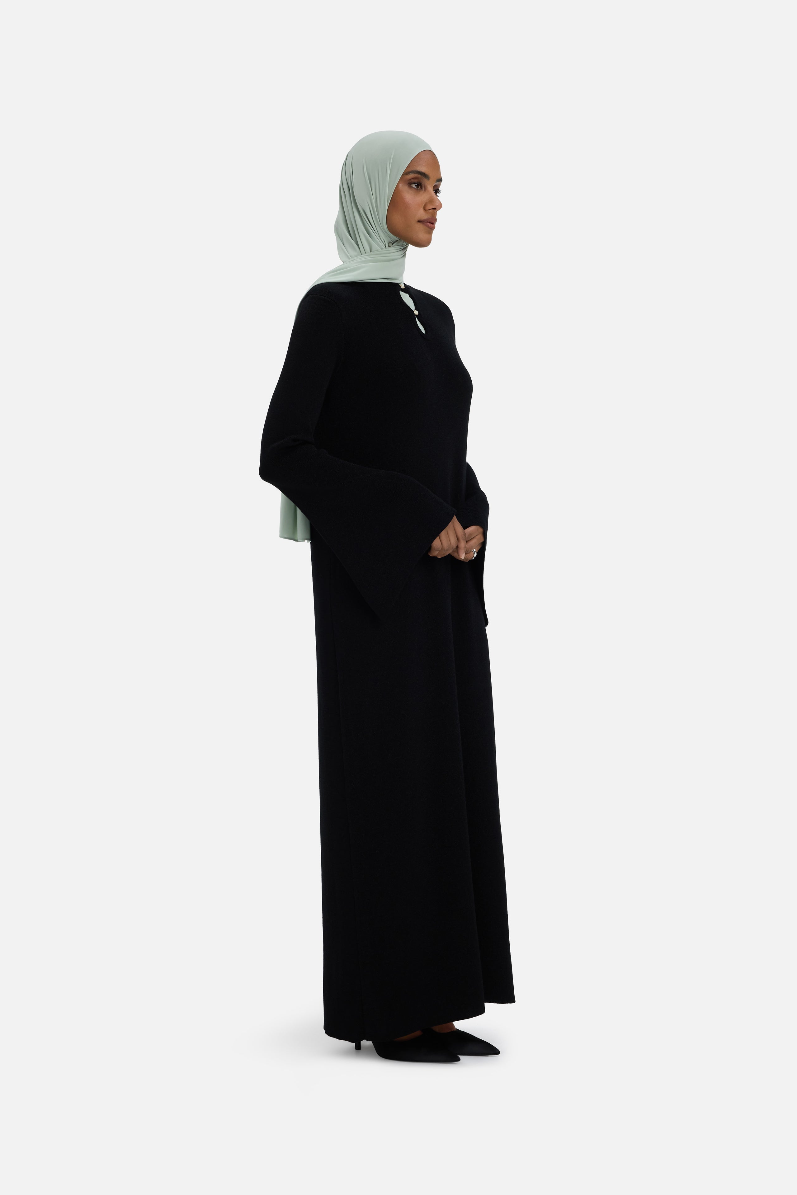 Gilded Knit Dress | Black