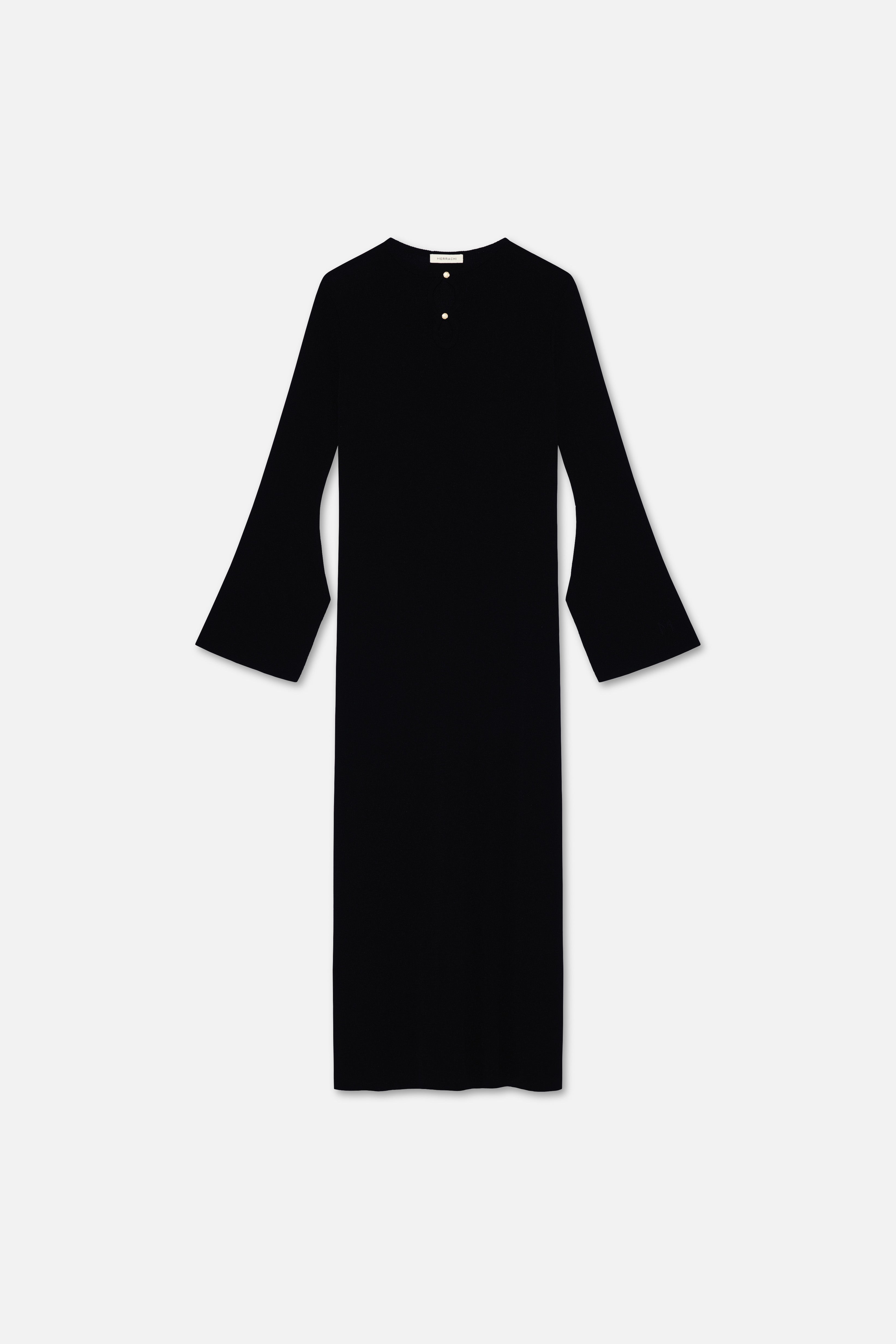 Gilded Knit Dress | Black