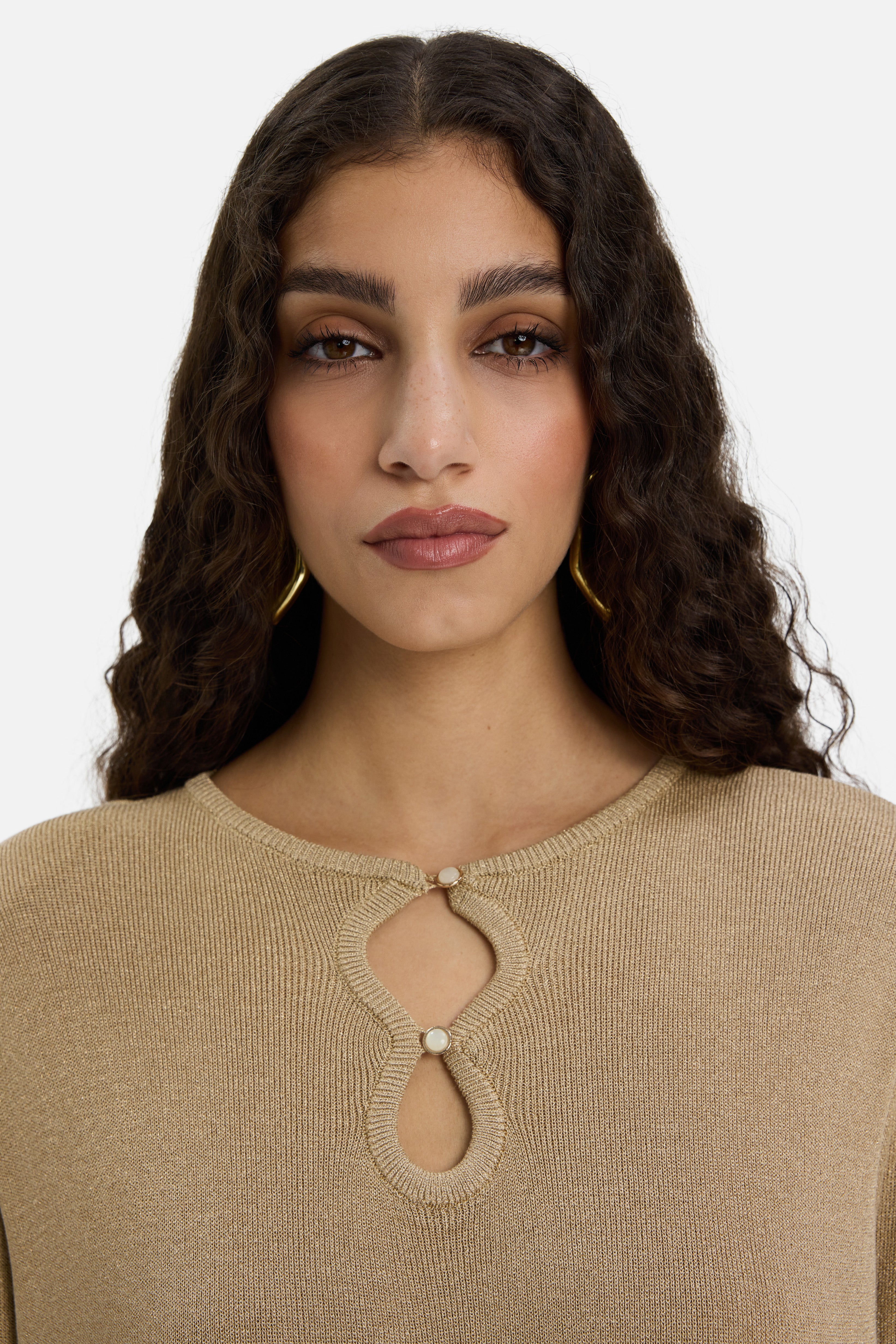 Gilded Knit Dress | Light Gold