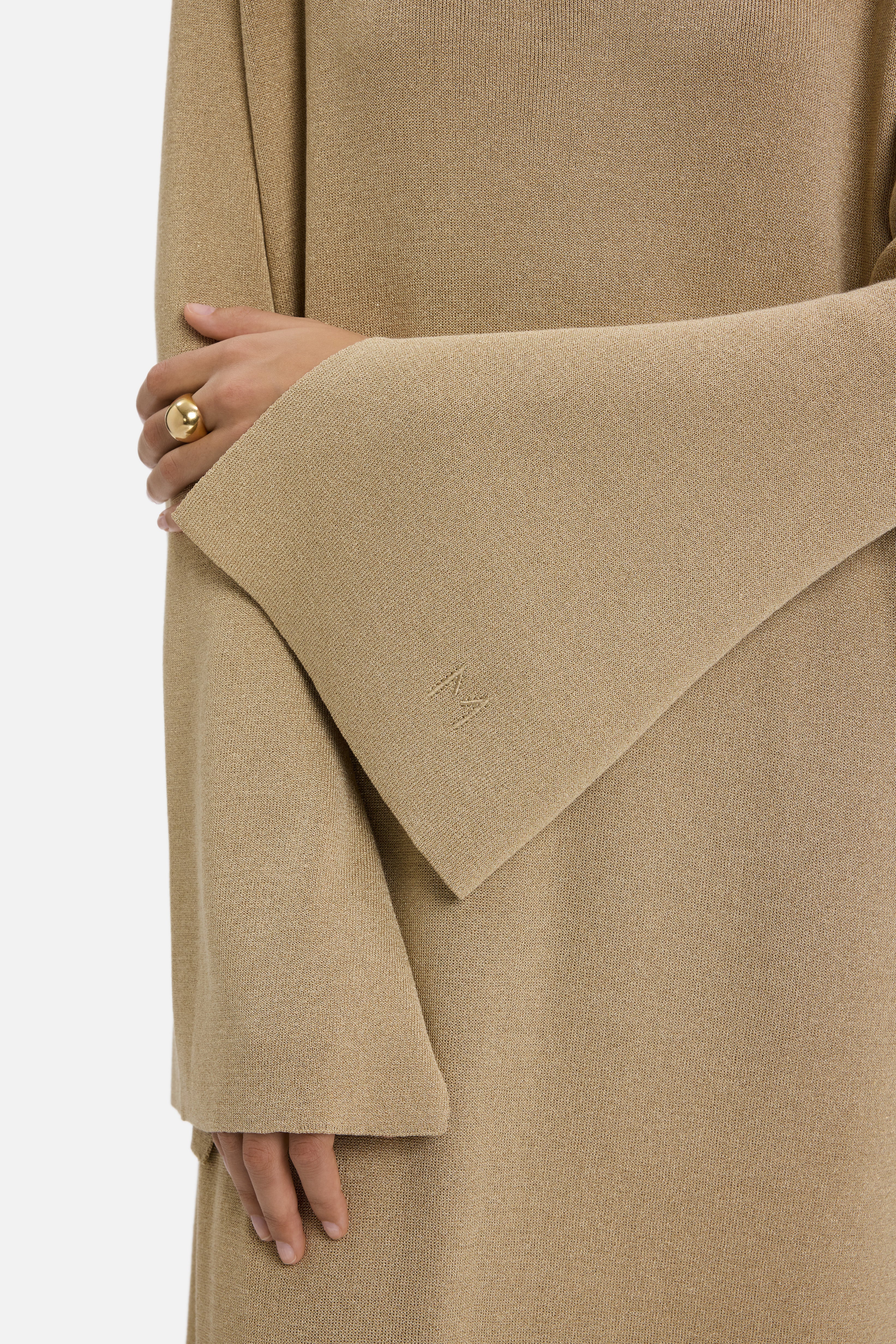 Gilded Knit Dress | Light Gold