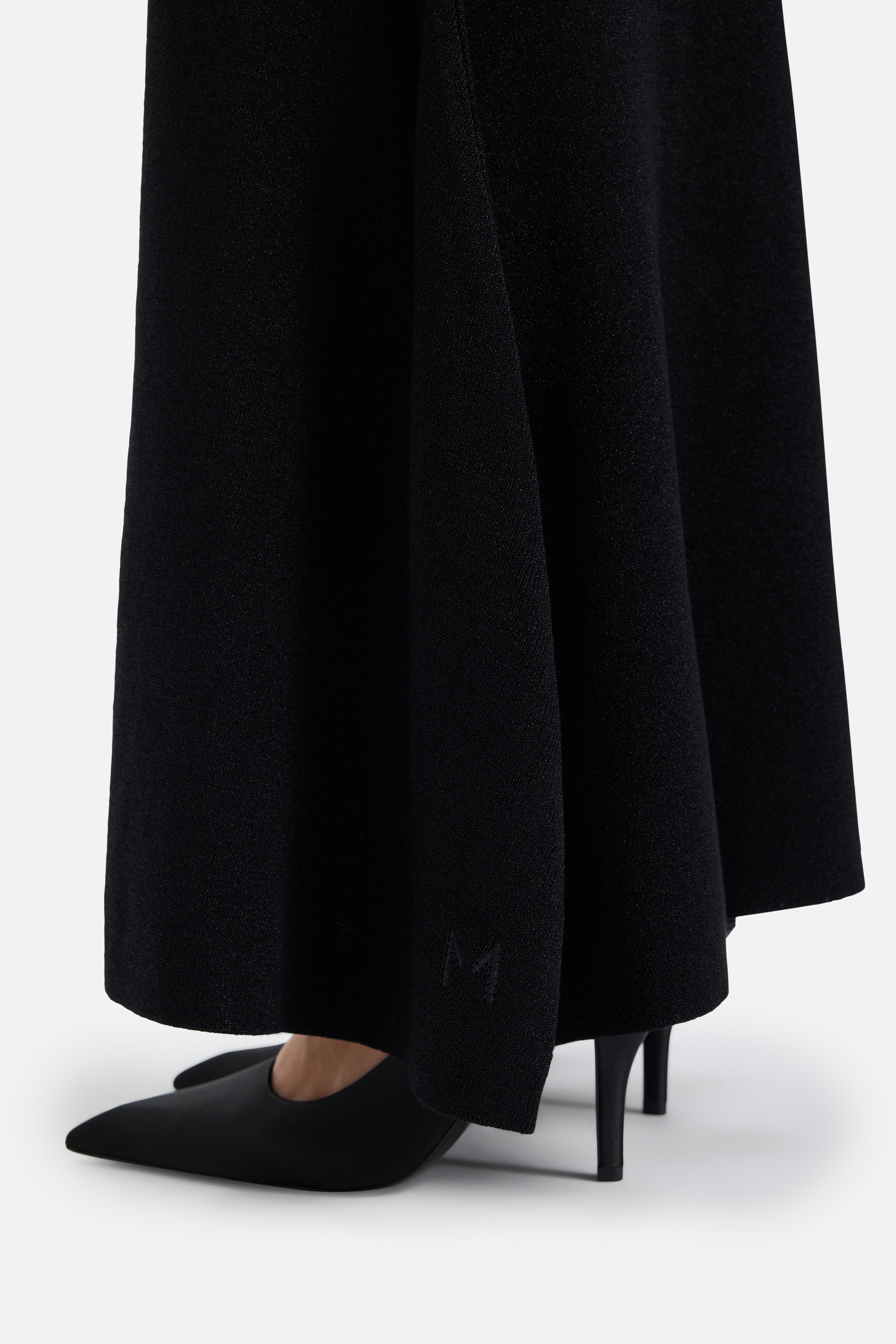 Gilded Knit Skirt | Black