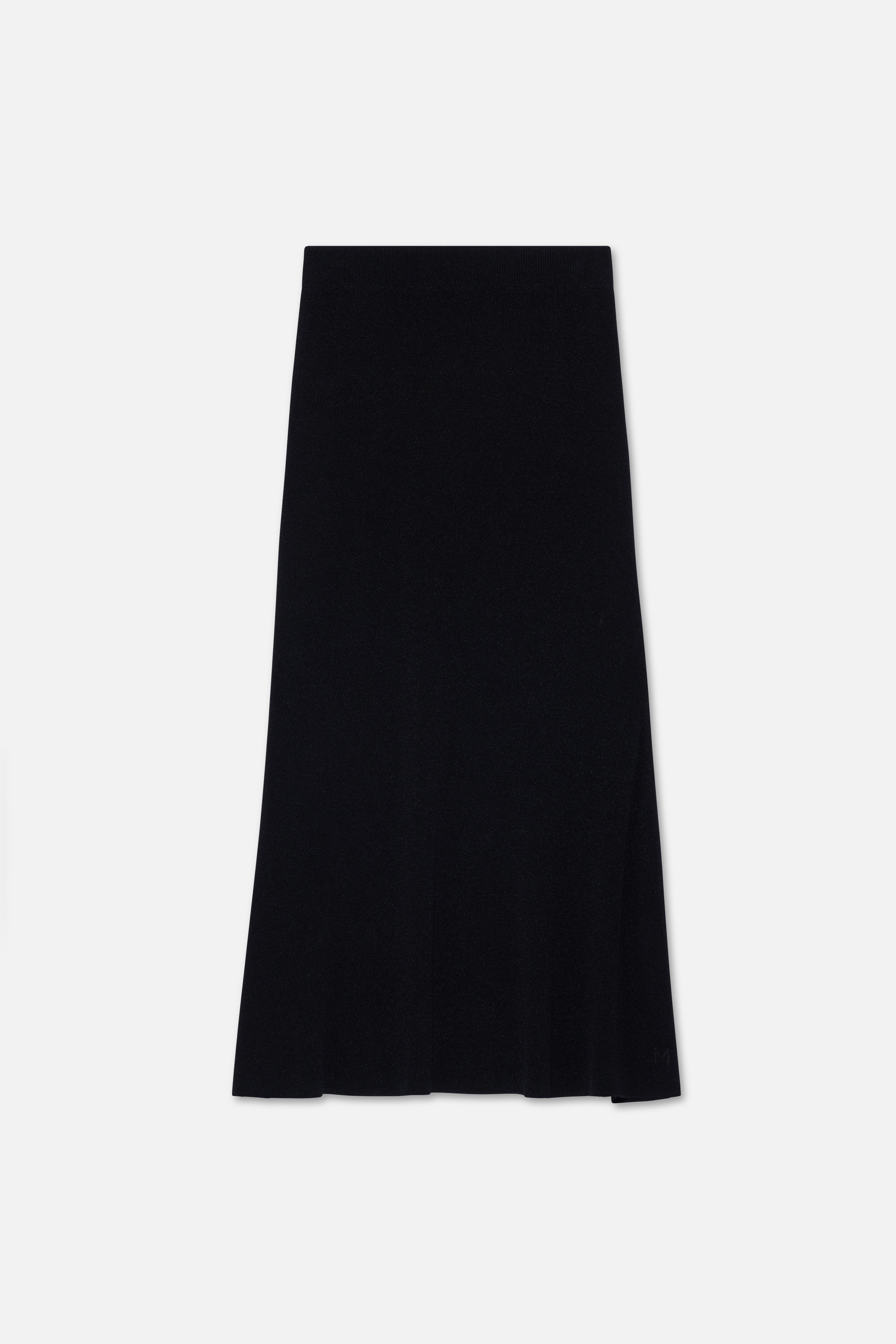 Gilded Knit Skirt | Black