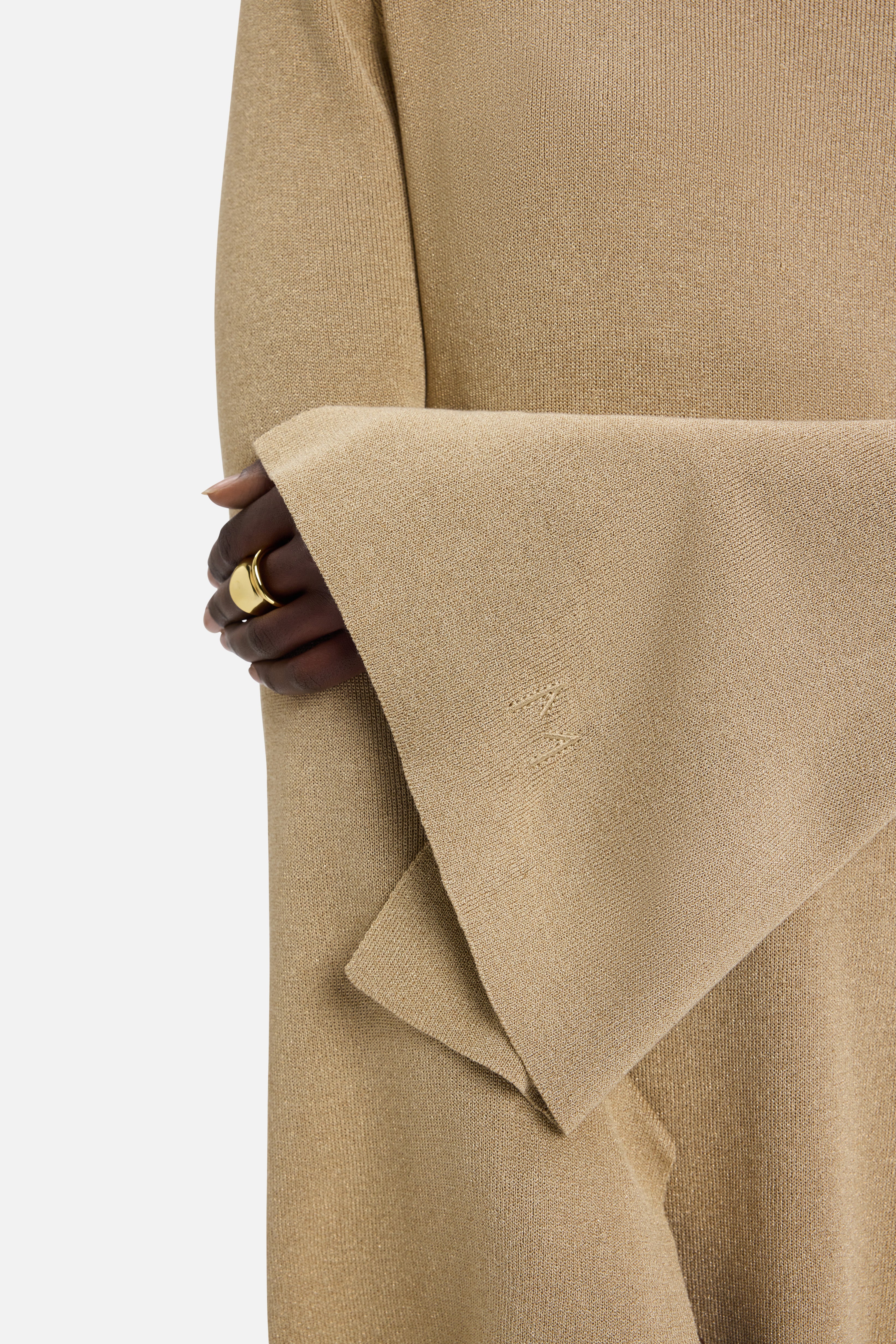 Gilded Knit Top | Light Gold