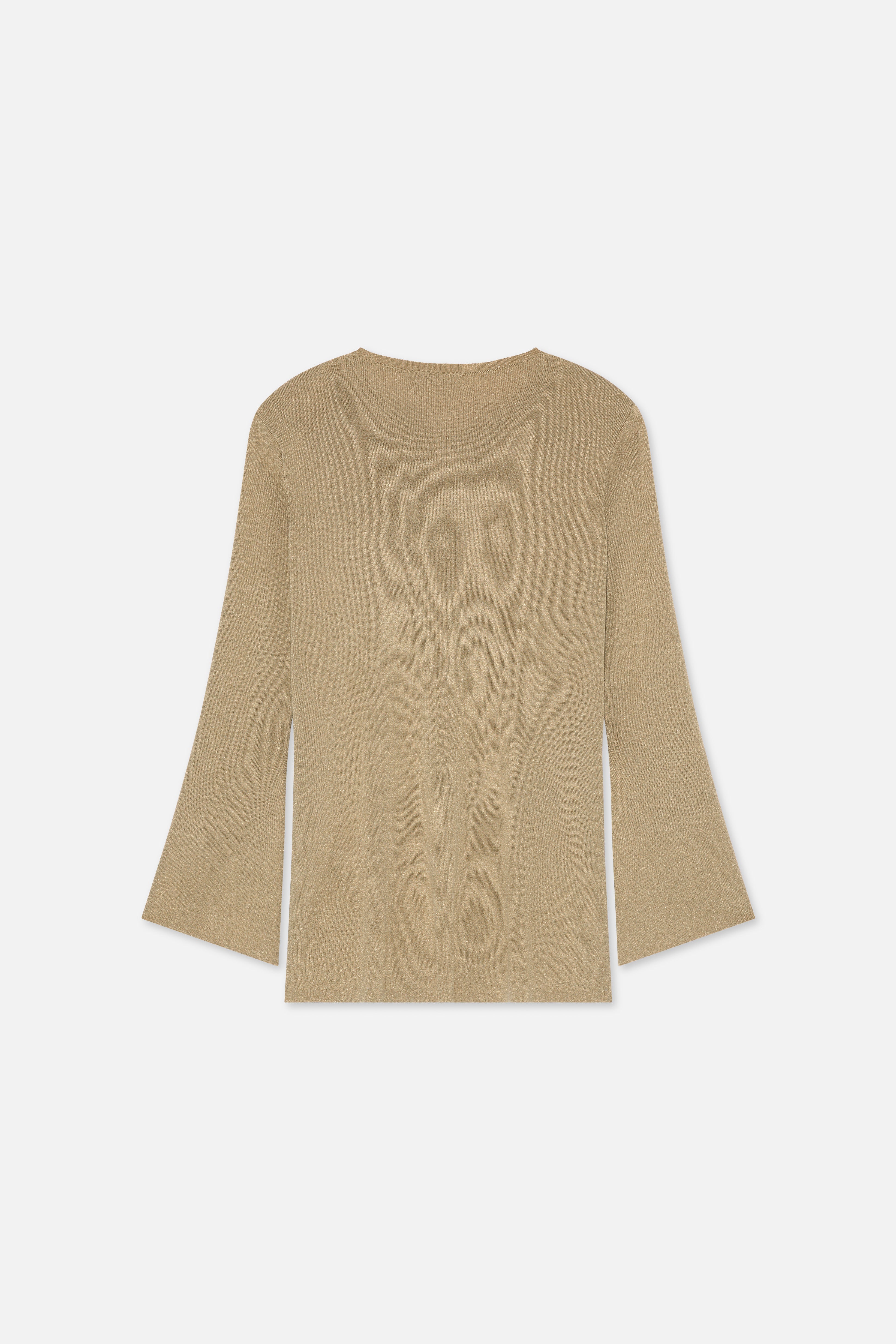 Gilded Knit Top | Light Gold
