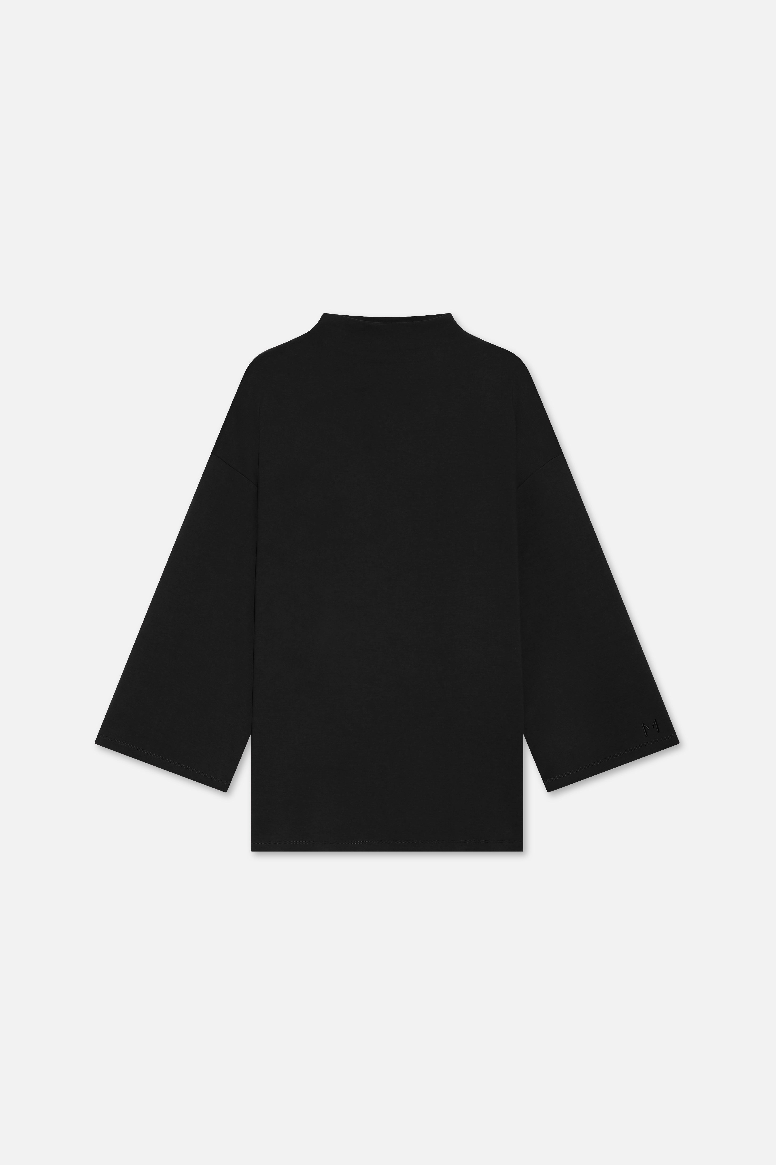 High Neck Tee | Black