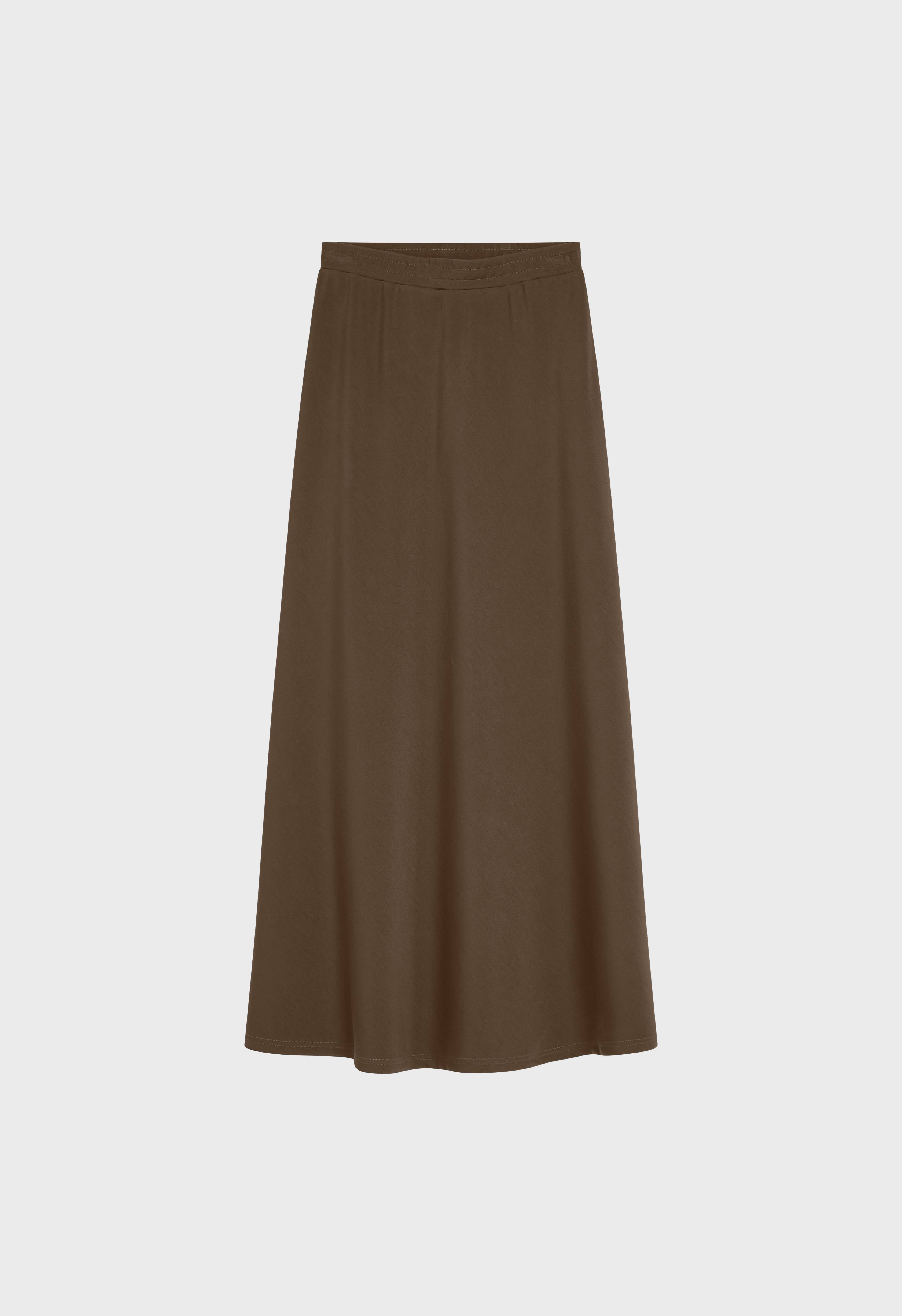 Jersey Modal Skirt | Deep Brown