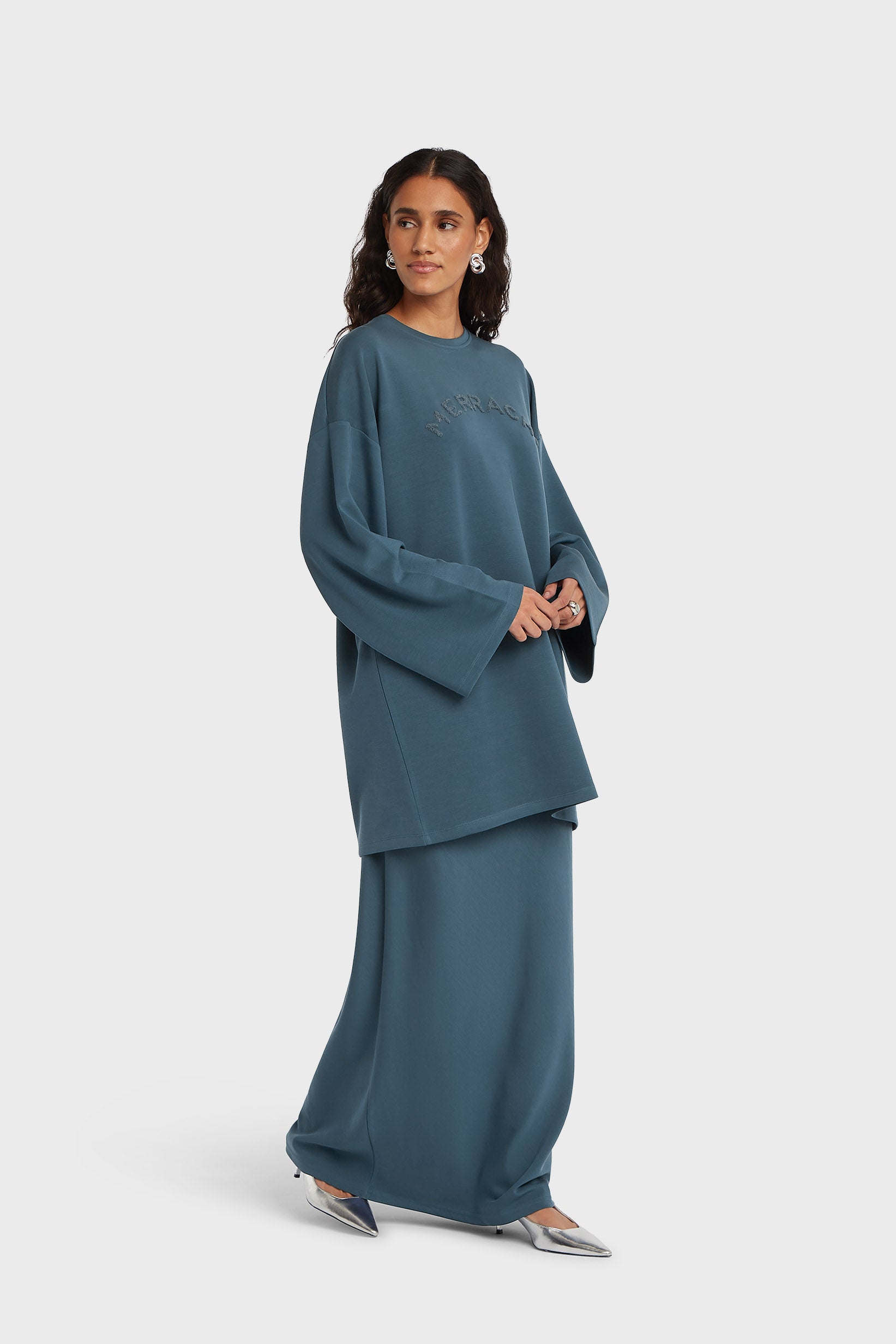 Jersey Modal Skirt | Blue Sapphire