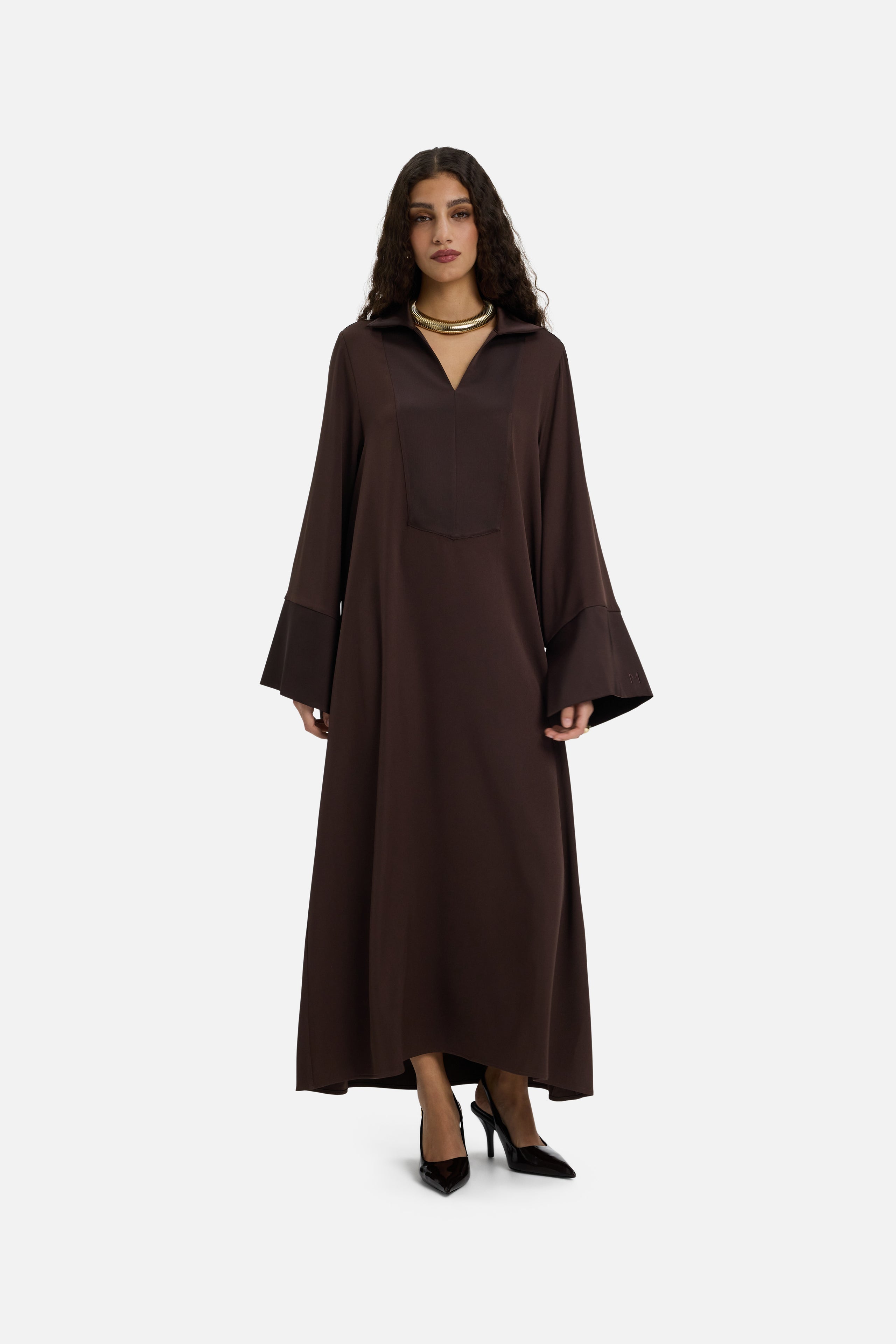 Kaftan Dress Regular | Dark Brown