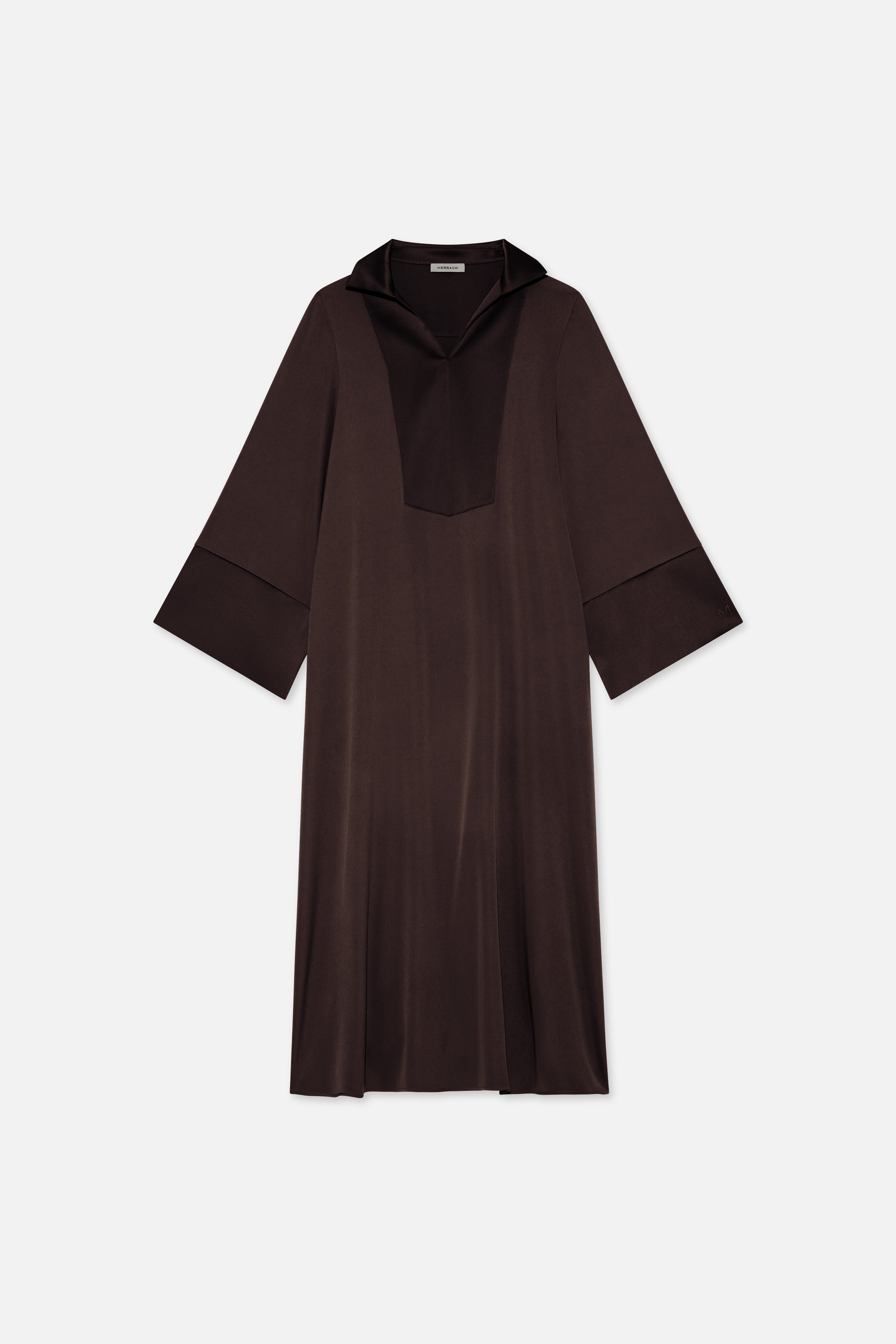 Kaftan Dress Short | Dark Brown