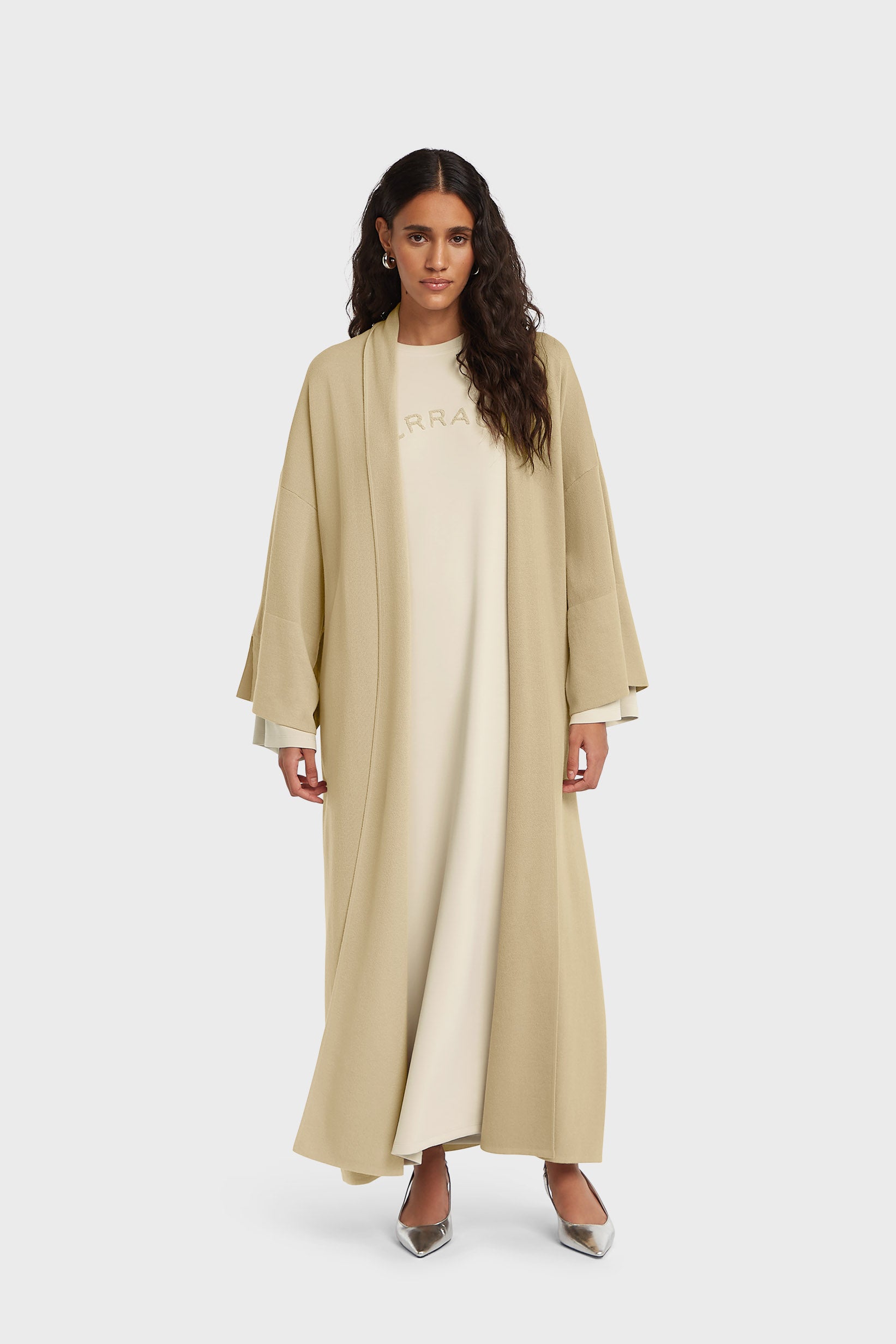 Knitted Abaya | Soft Toffee