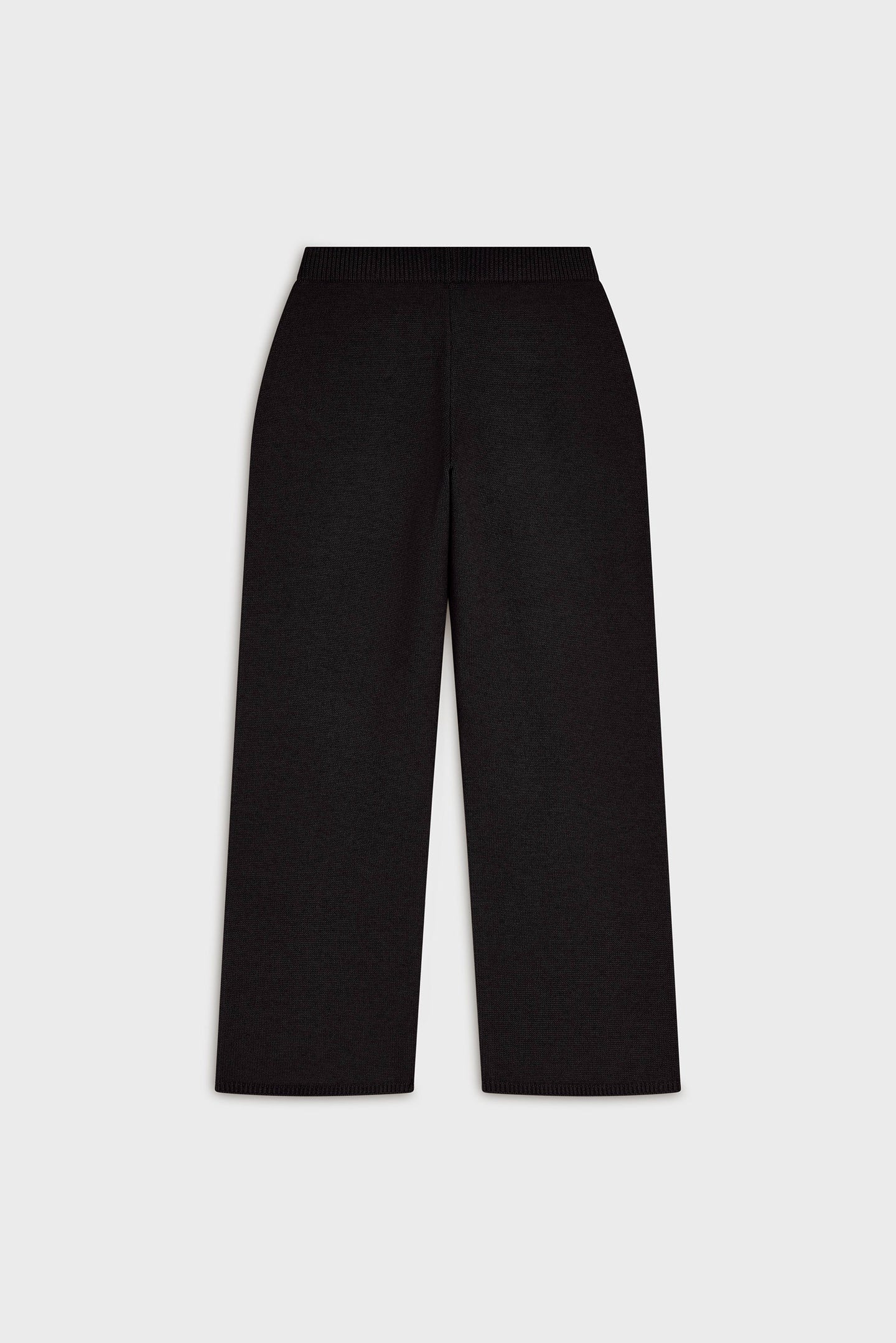 Knitted Straight Pants | Black