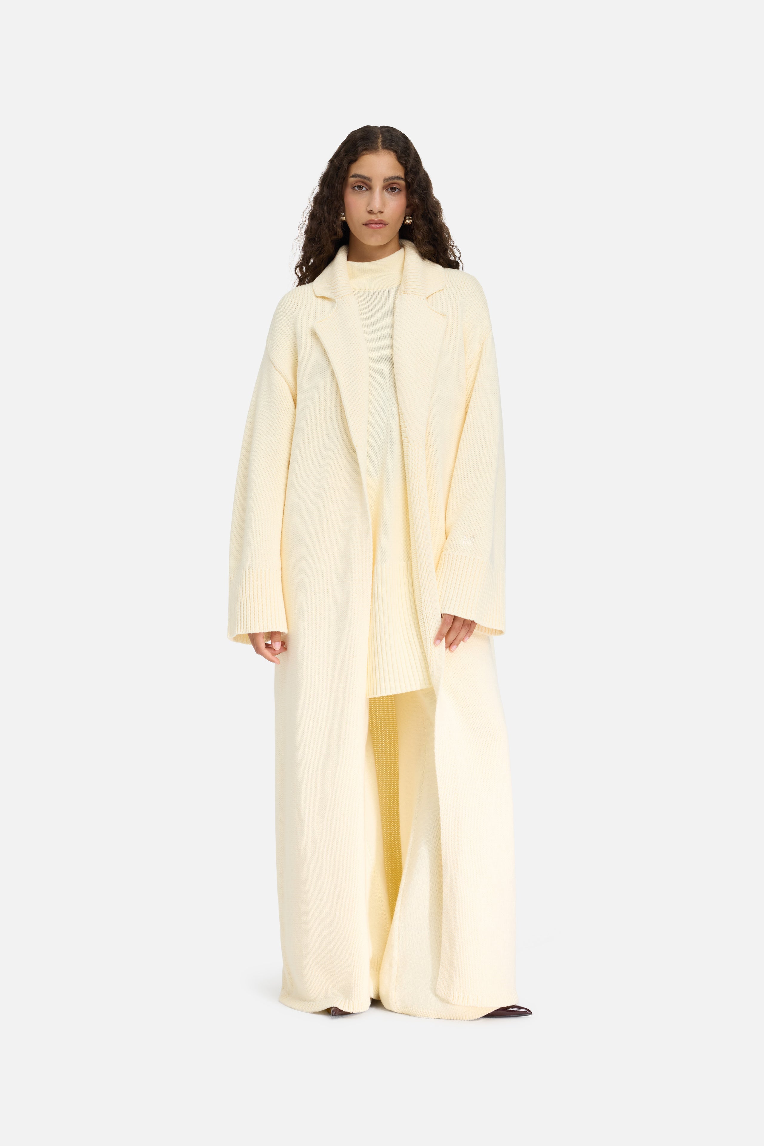 Knitted Abaya | Porcelain