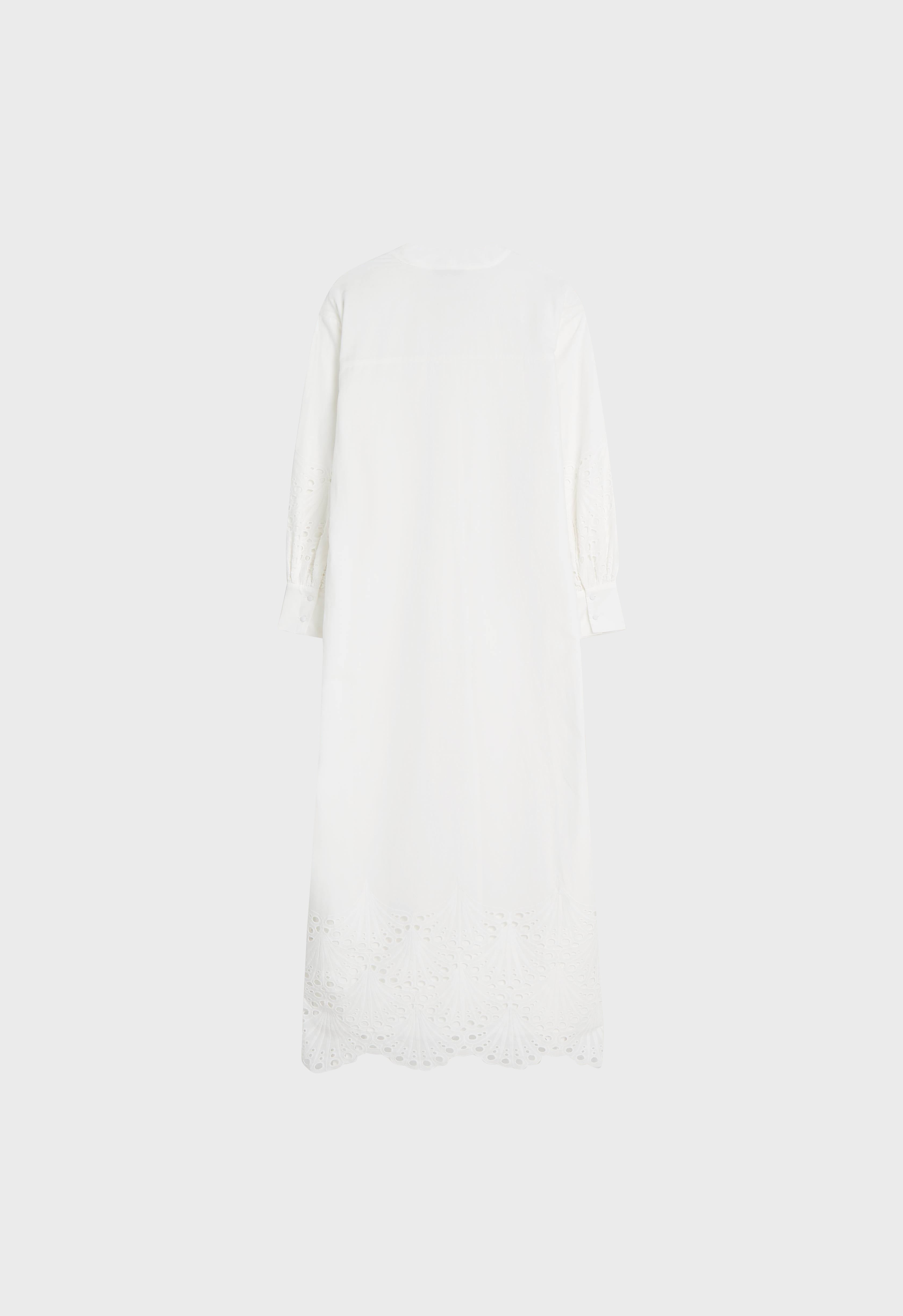 Lace Insert Dress | Off White