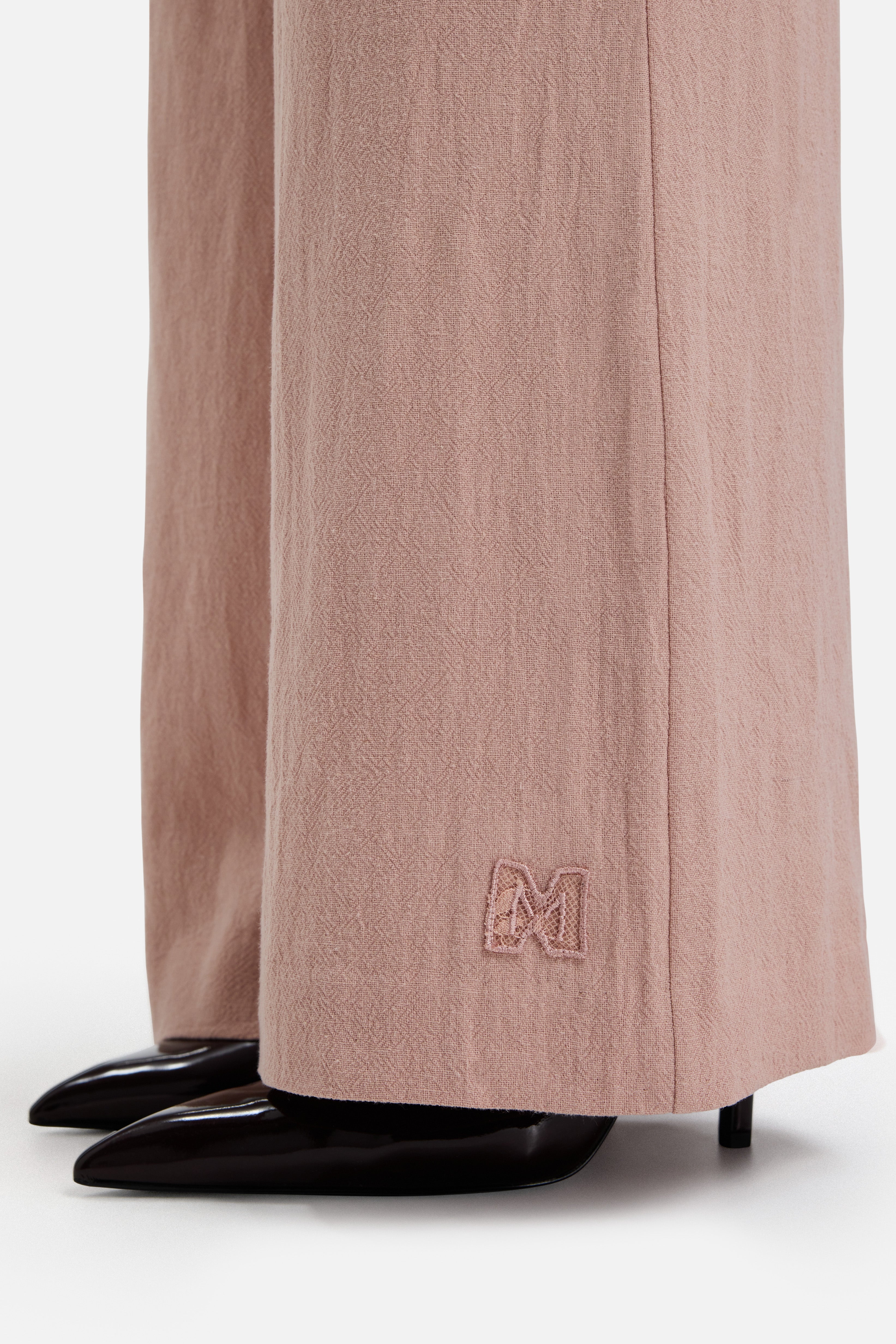 Lace Trim Pants | Deep Rose