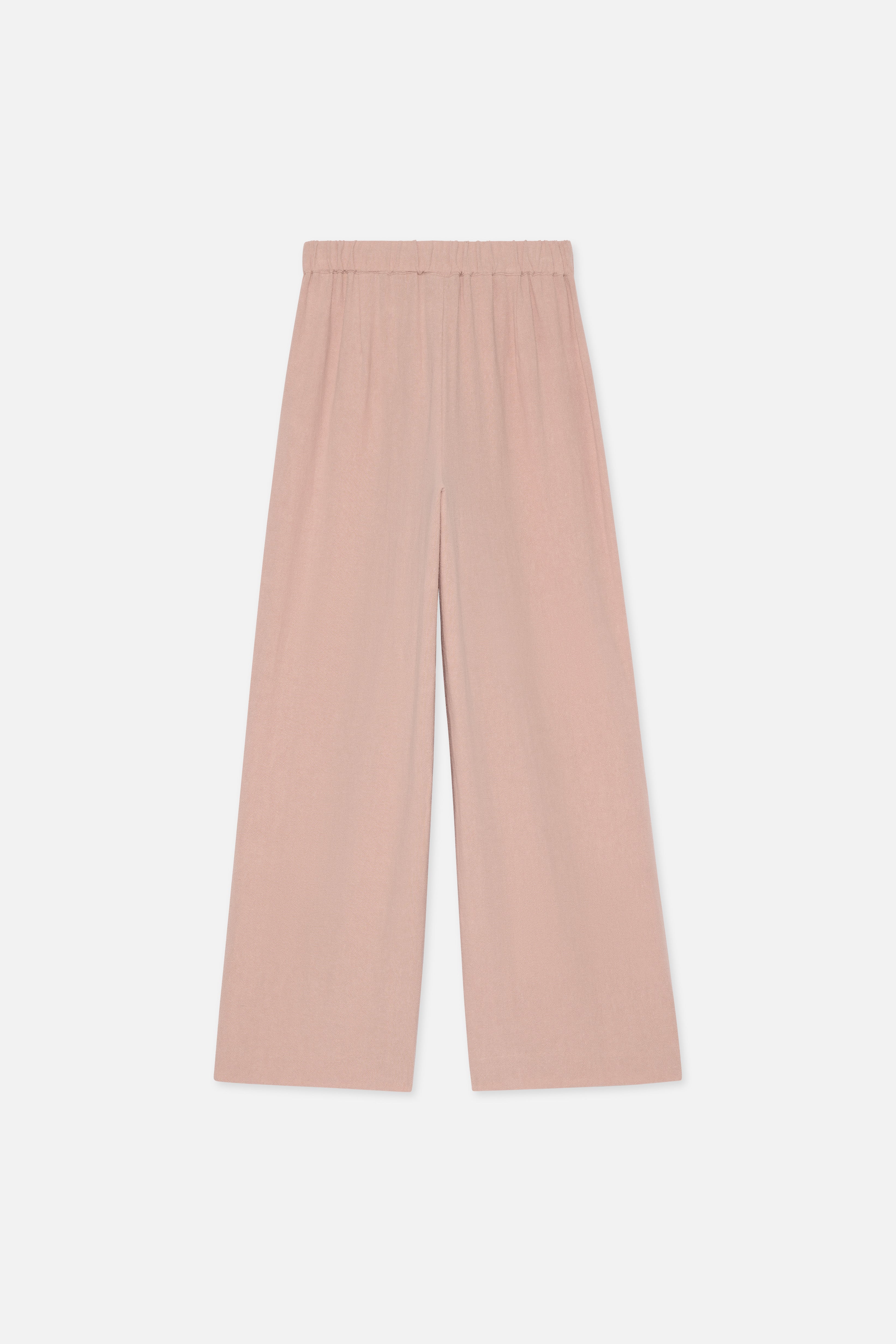 Lace Trim Pants | Deep Rose