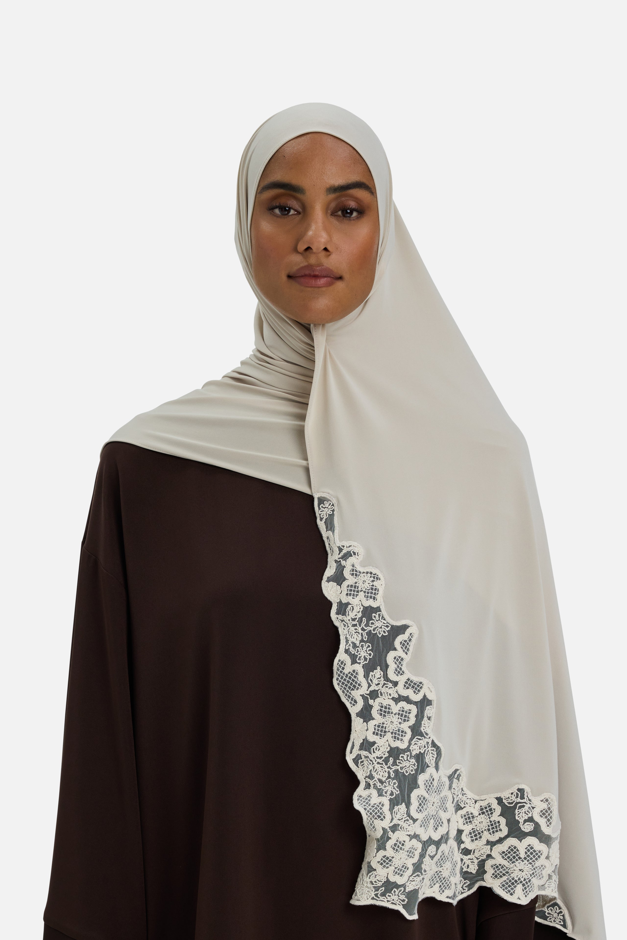 Lace Trim Scarf | Elephant