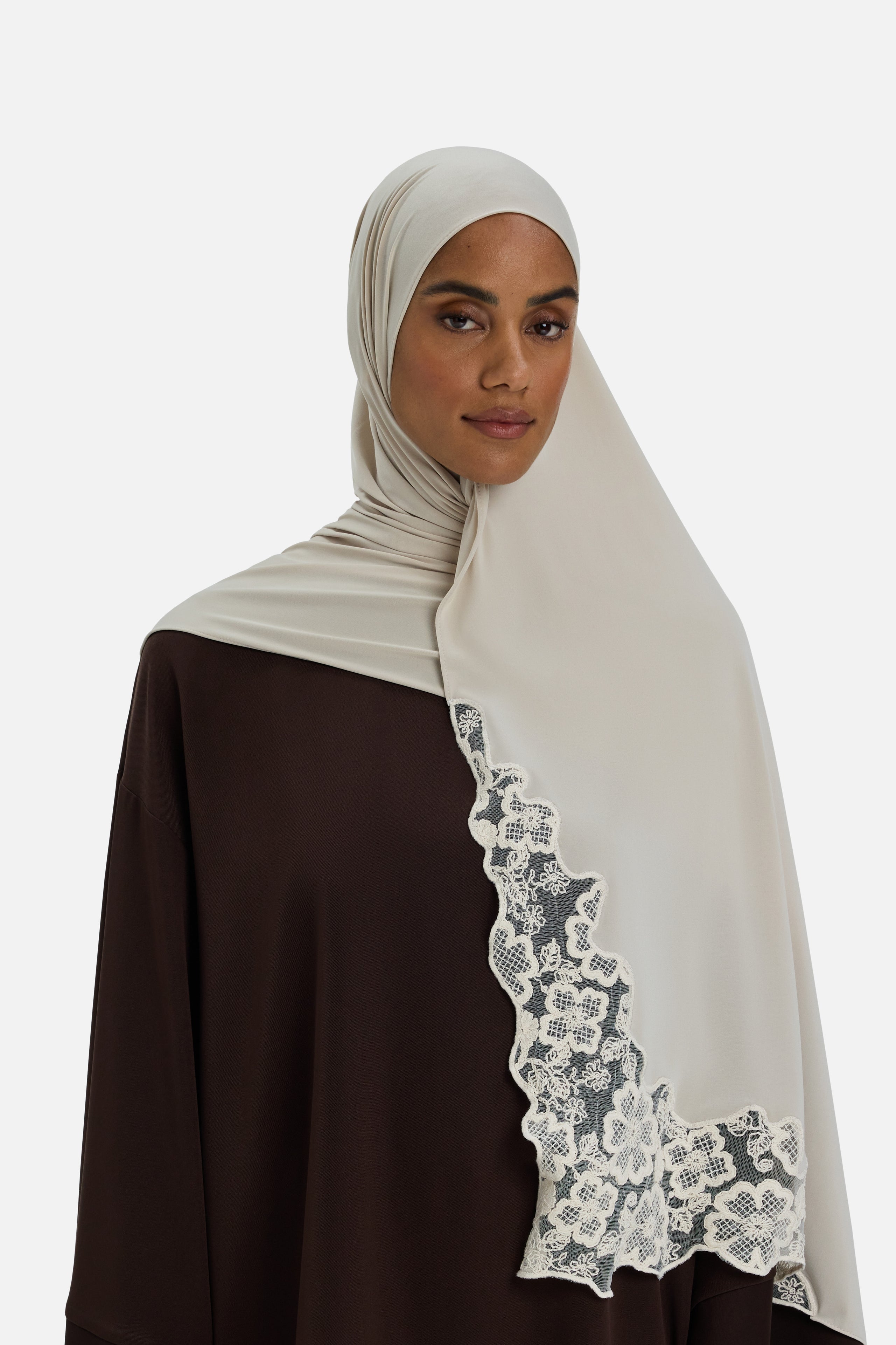 Lace Trim Scarf | Elephant