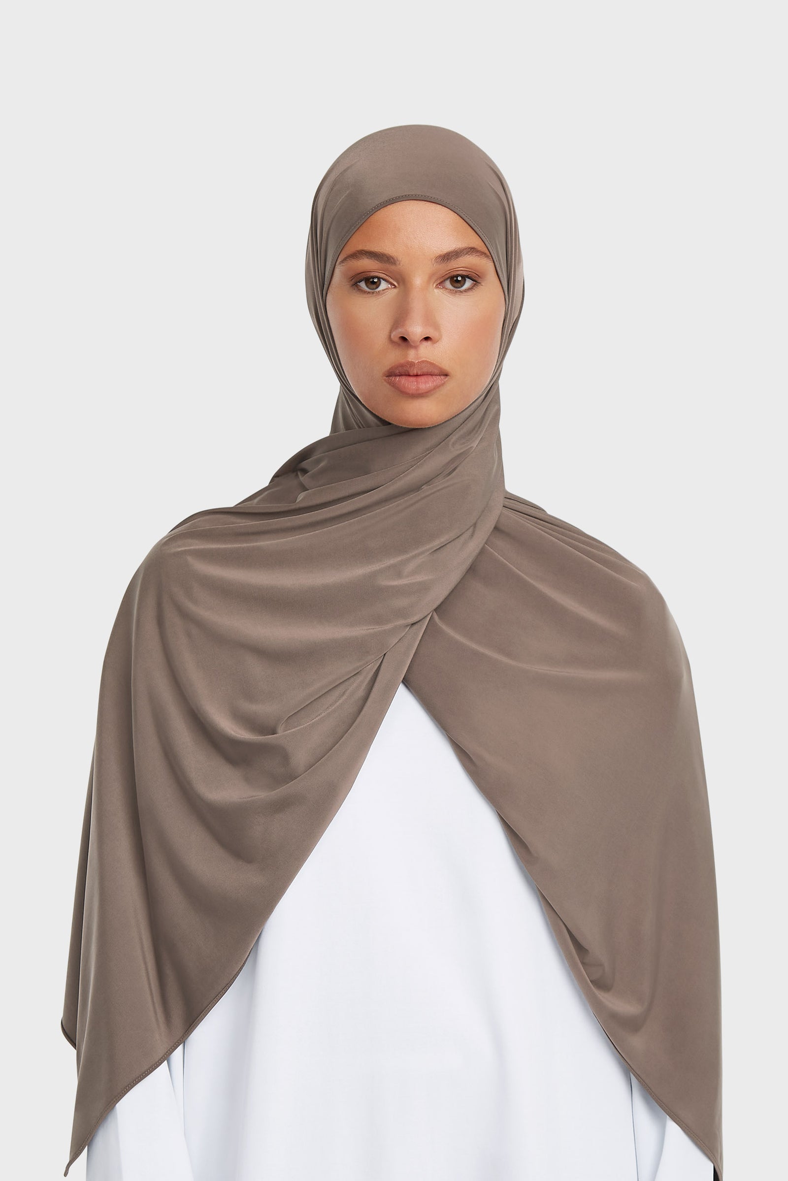 Liquid Jersey Scarf | Ash Brown