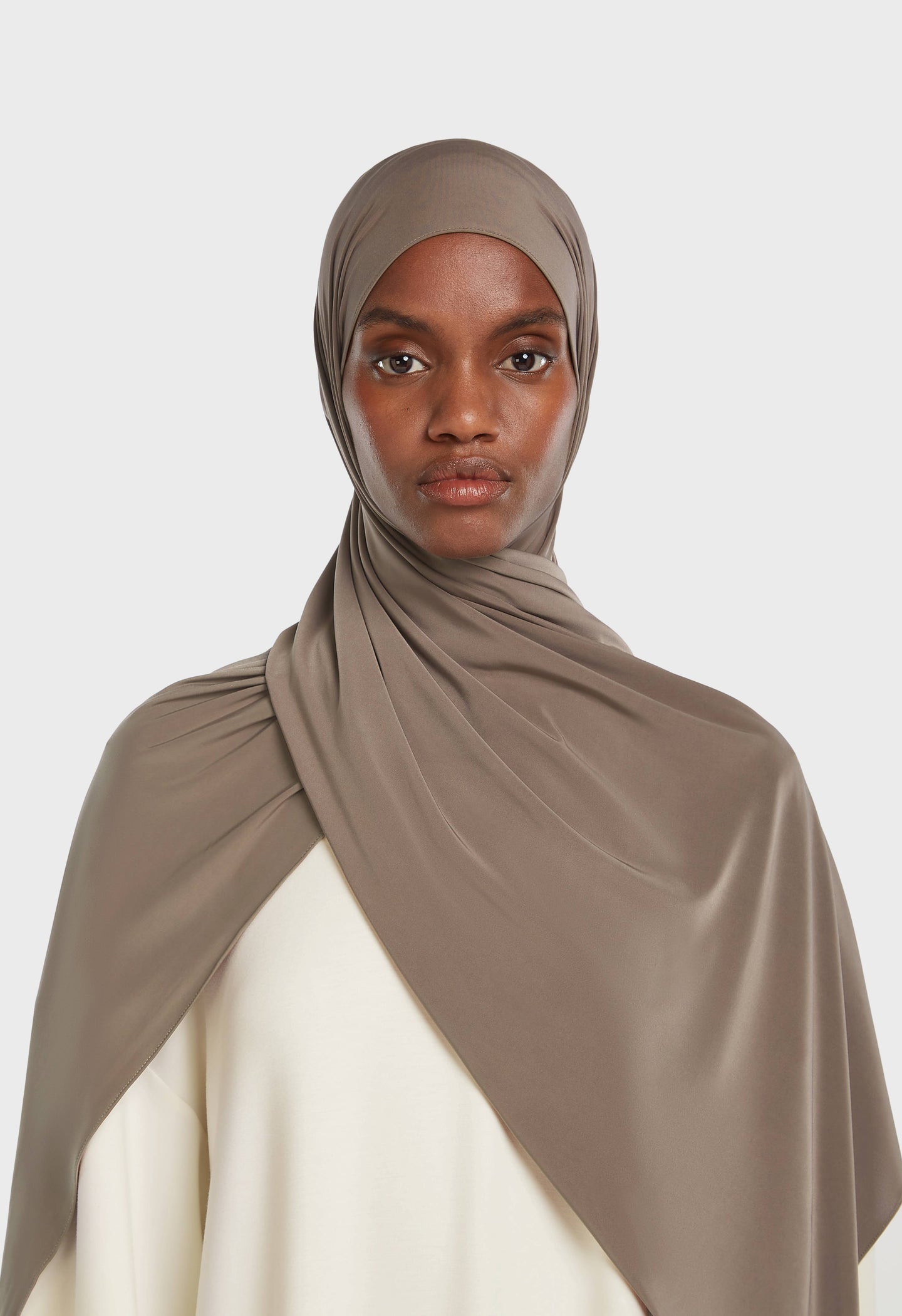 Liquid Jersey Scarf | Ash Brown