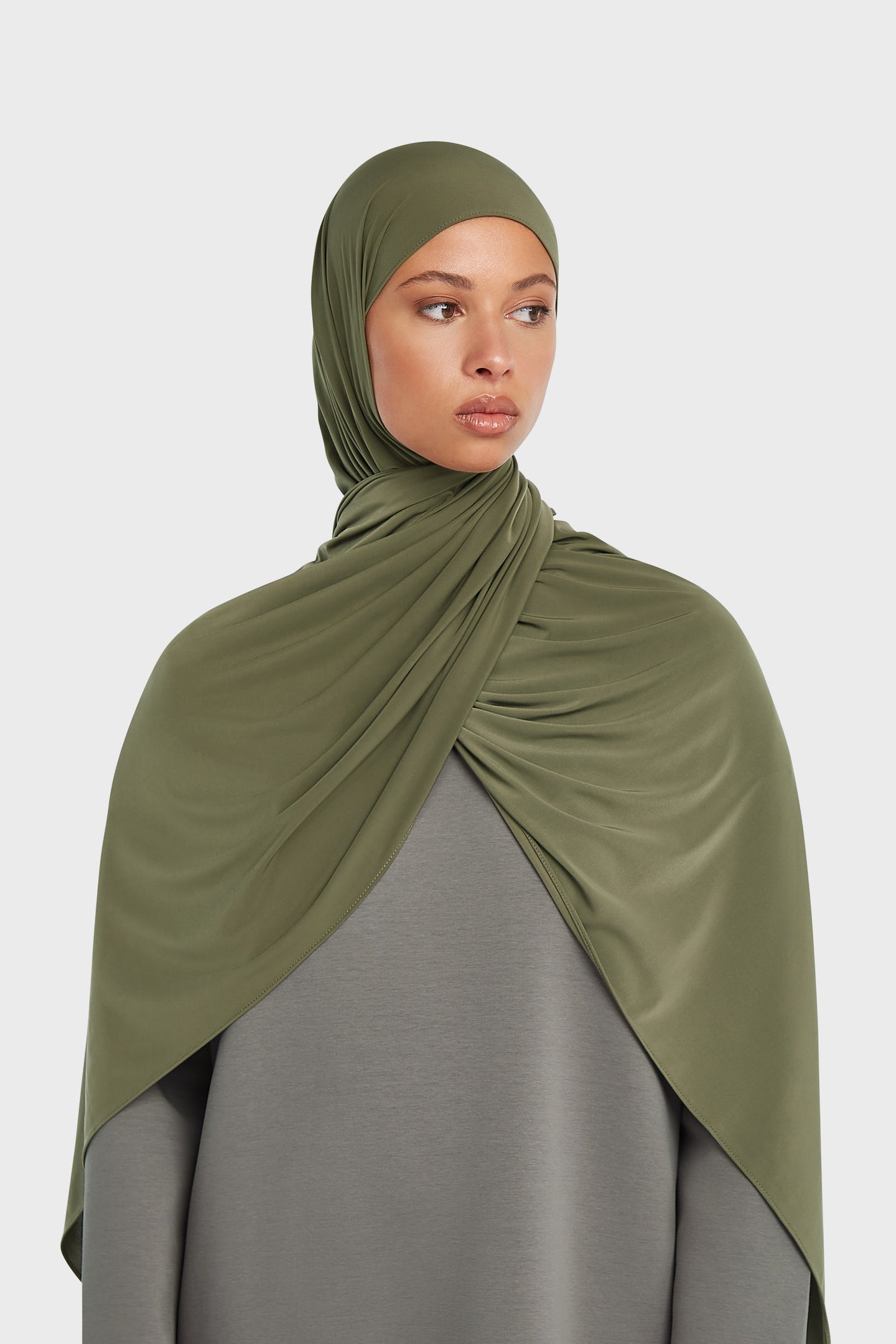 Liquid Jersey Scarf | Dusty Olive