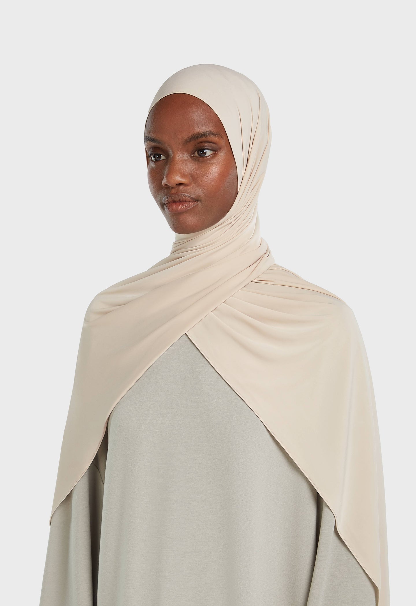 Liquid Jersey Scarf | Sand Beige