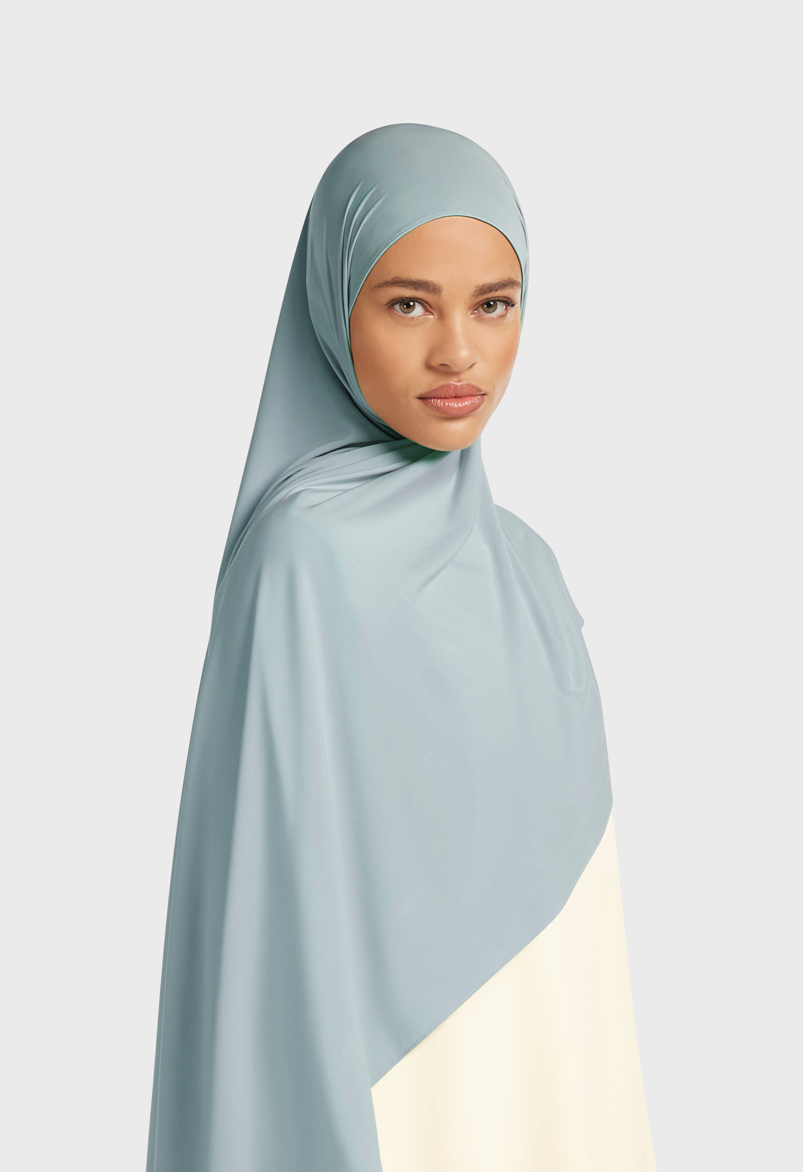 Liquid Jersey Scarf | Silver Blue