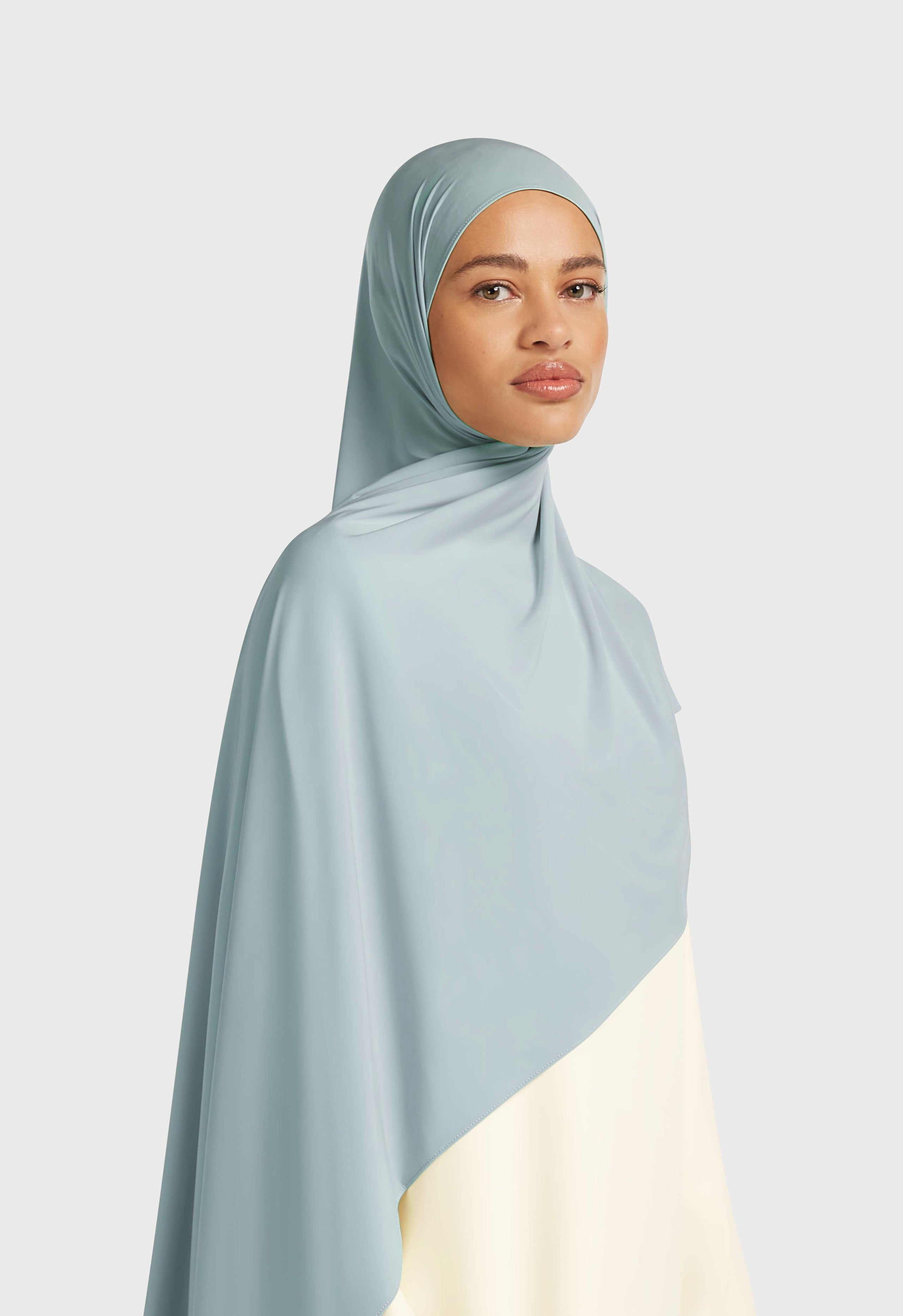 Liquid Jersey Scarf | Silver Blue