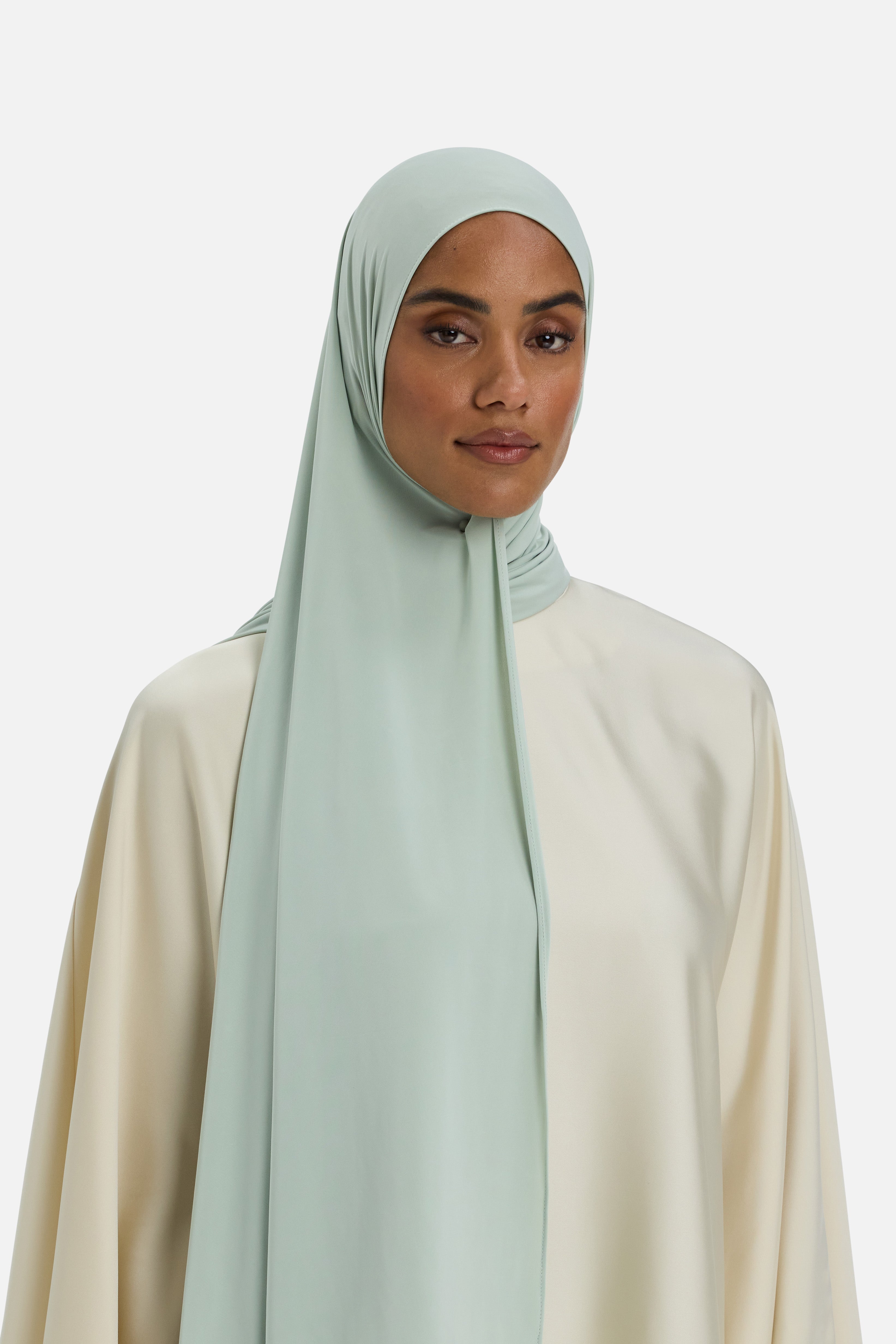 Liquid Jersey Scarf | Aqua Gray