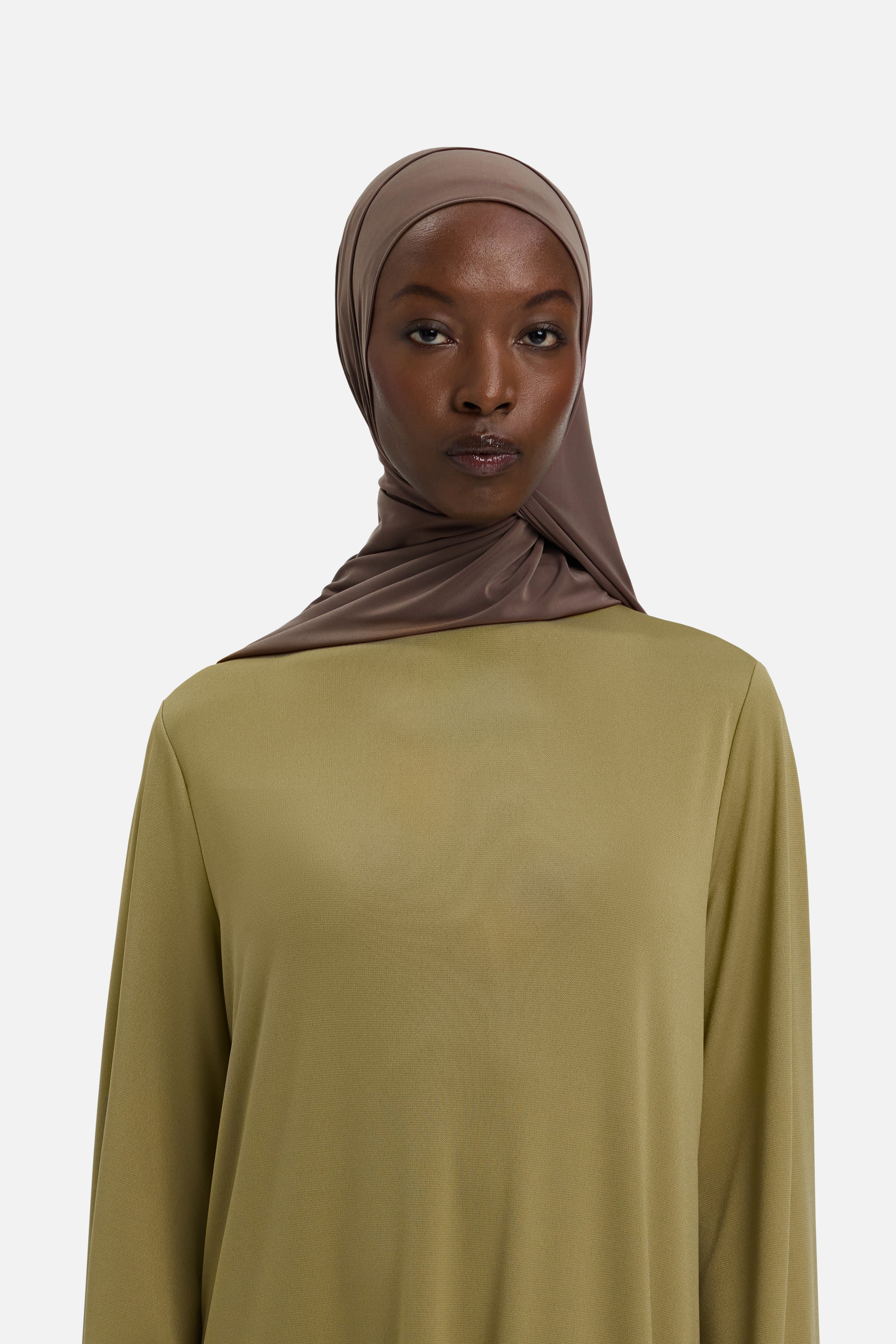 Liquid Jersey Scarf | Ash Brown