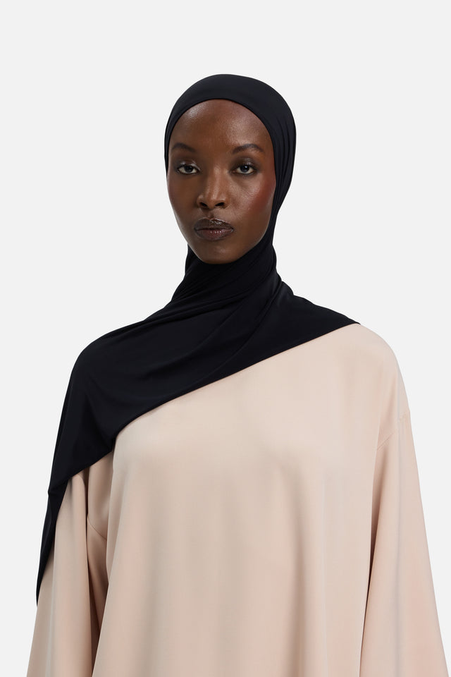 Liquid Jersey Scarf | Black