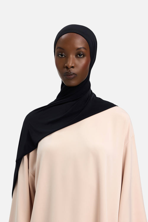 Liquid Jersey Scarf | Black