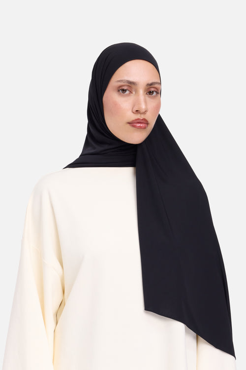 Liquid Jersey Scarf | Black