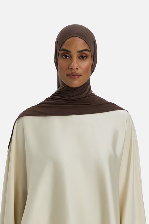 Liquid Jersey Scarf | Burnt Mocha