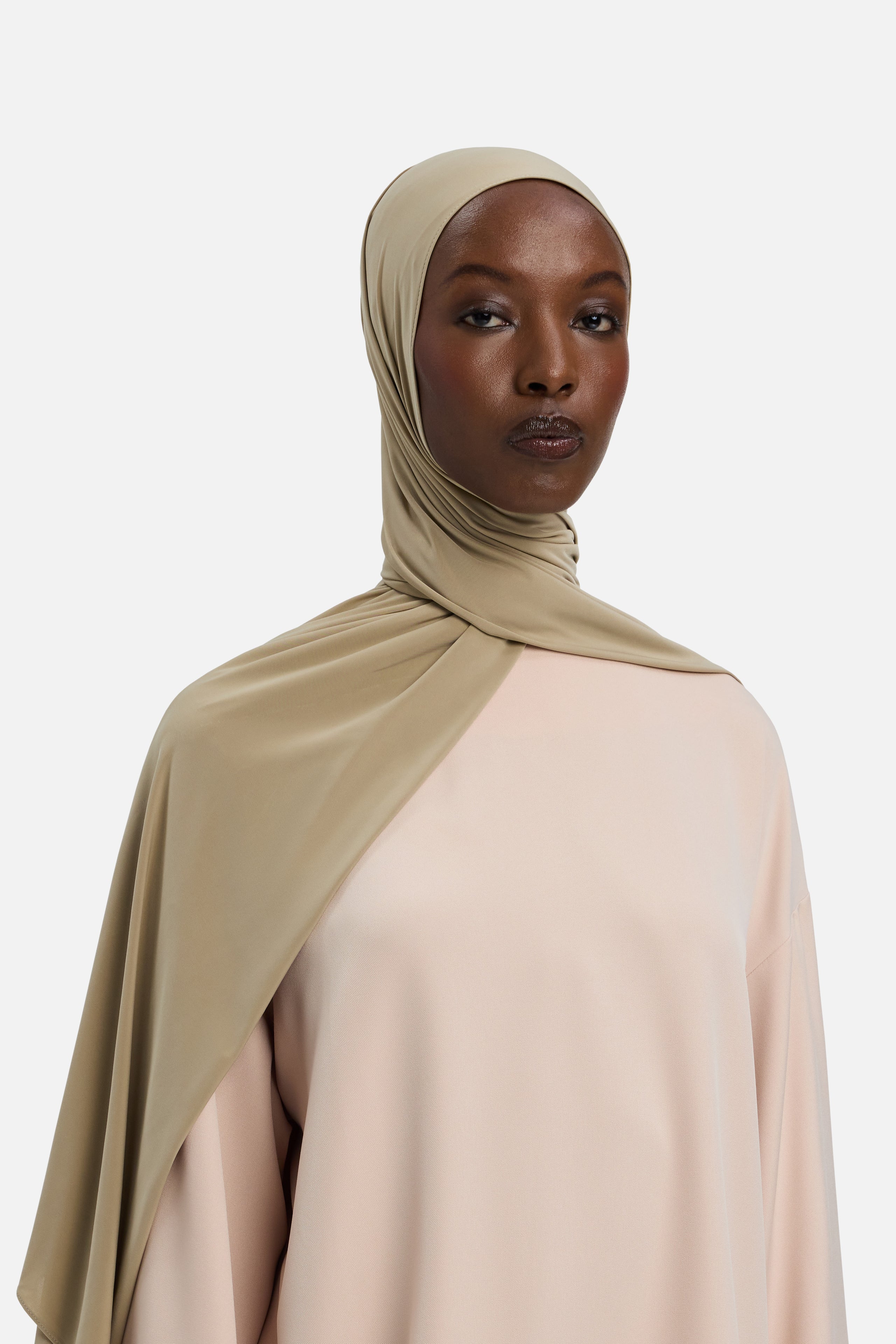 Liquid Jersey Scarf | Light Khaki