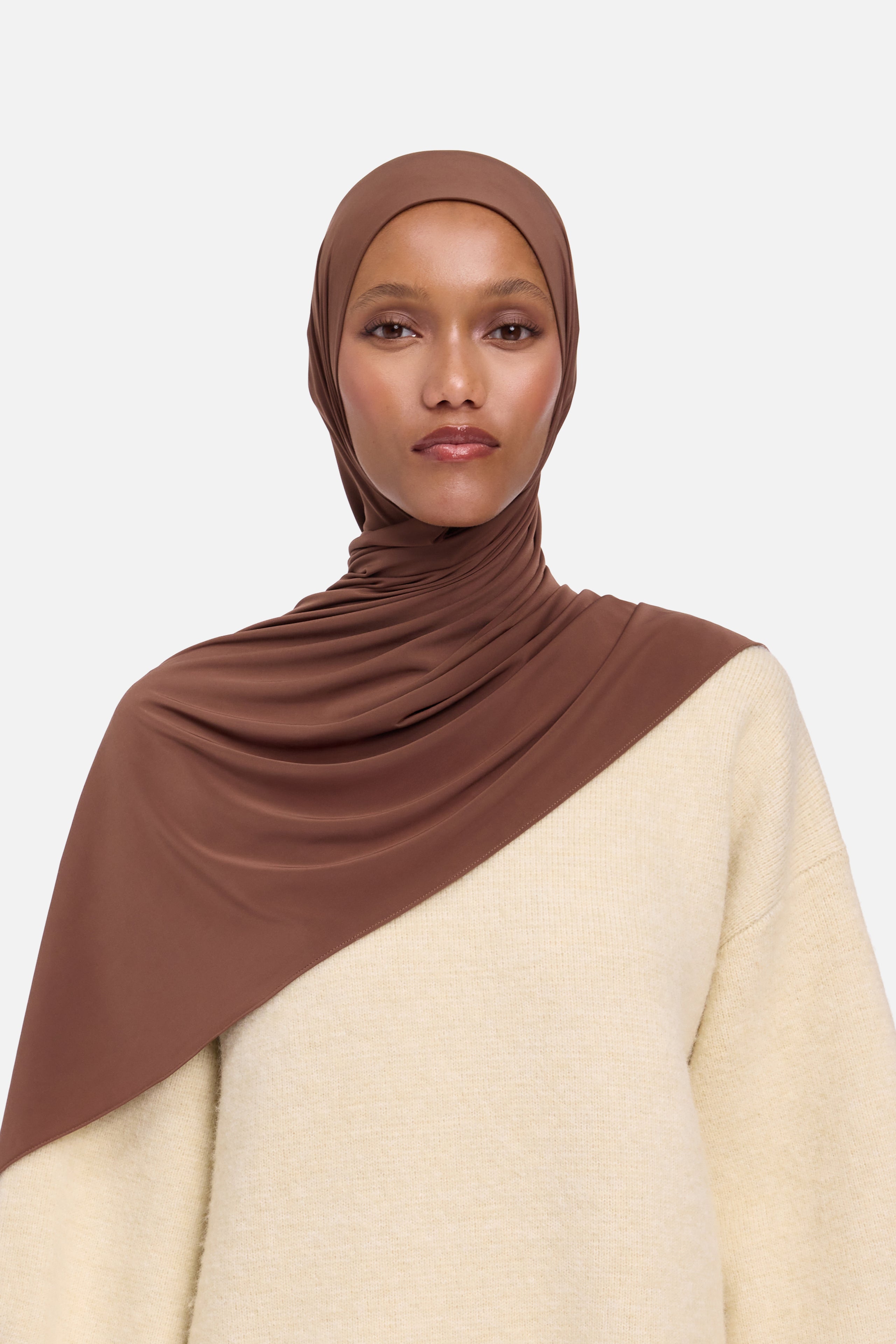 Liquid Jersey Scarf | Red Wood