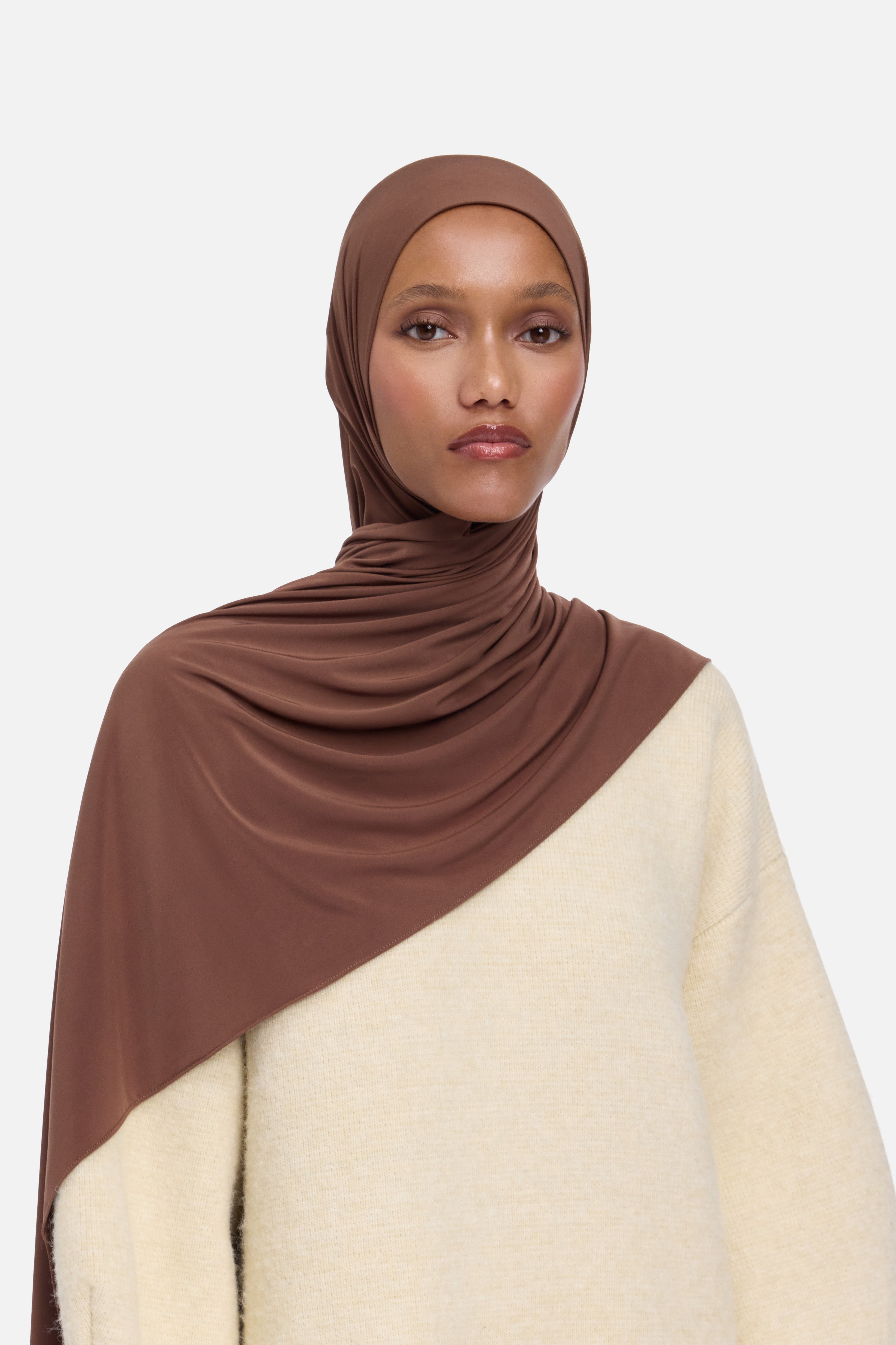 Liquid Jersey Scarf | Red Wood