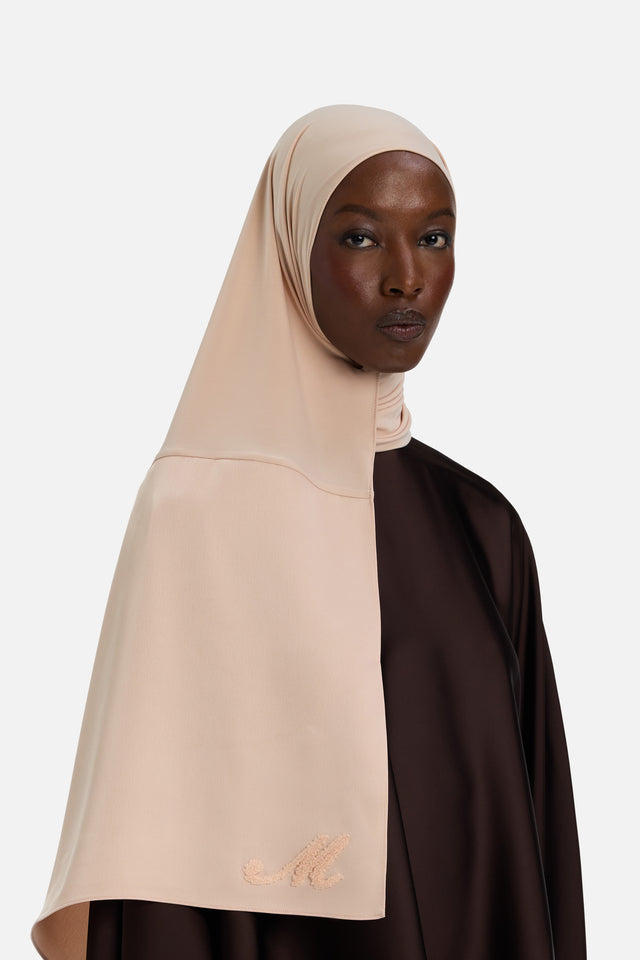 Logo Satin Edge Scarf Premium | Dark Rose