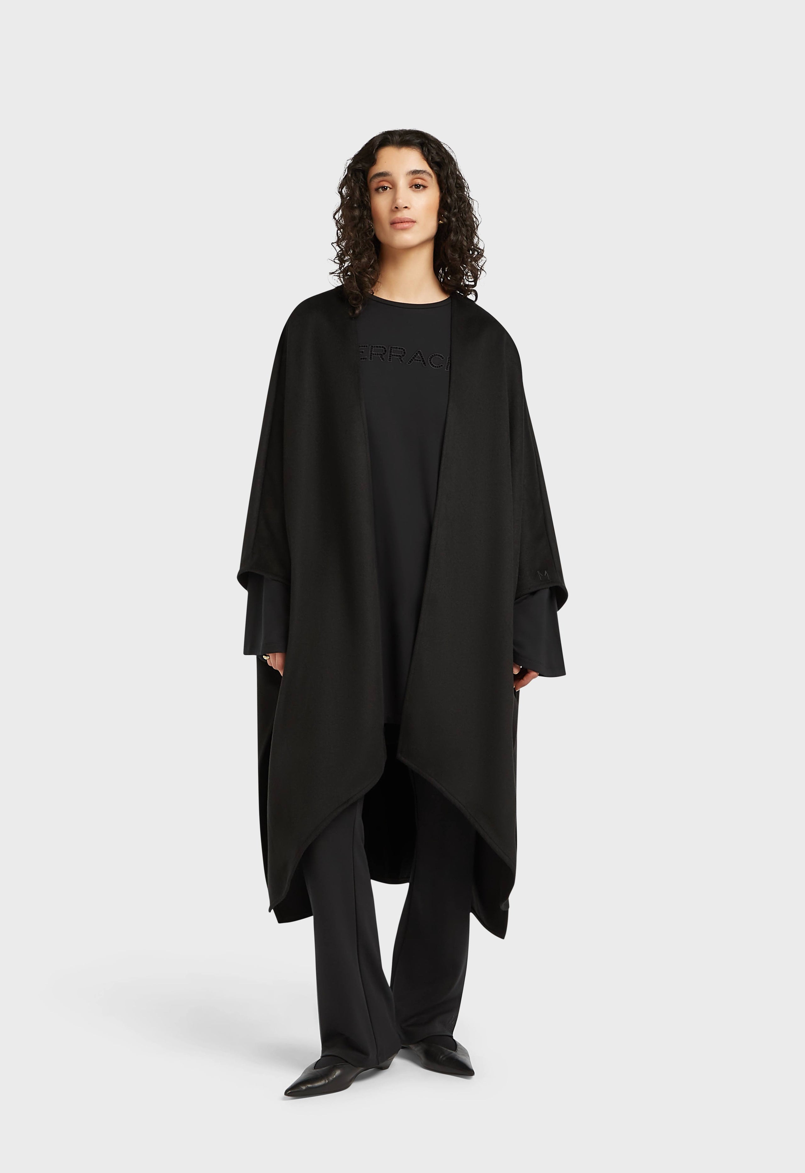 Long Poncho | Black