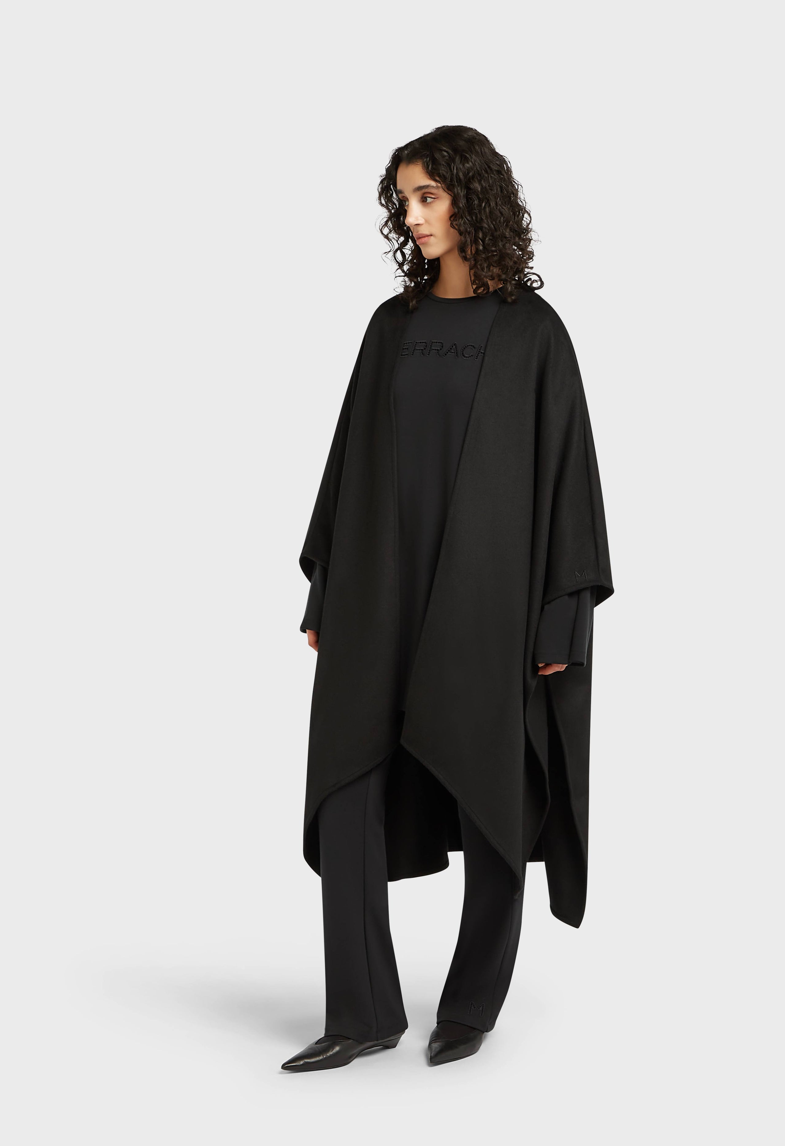 Long Poncho | Black