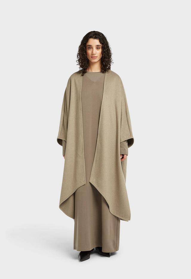 Long Poncho | Desert Brown