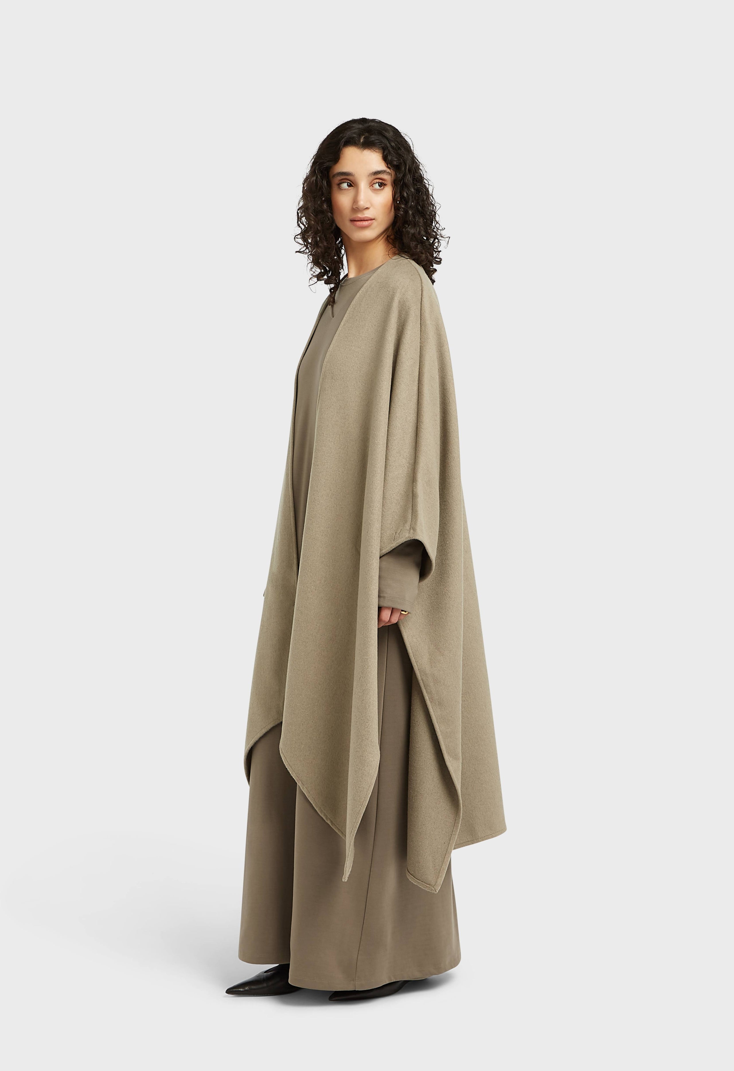 Long Poncho | Desert Brown