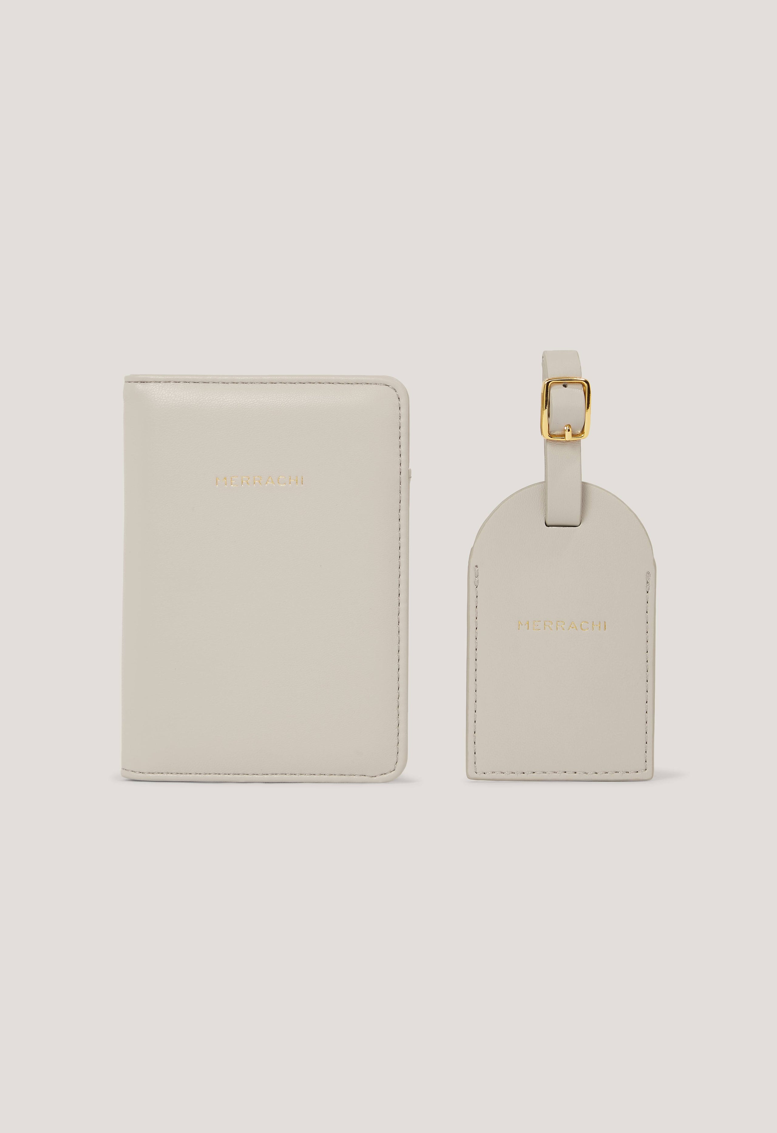 Passport Holder and Luggage Label | Moon Grey