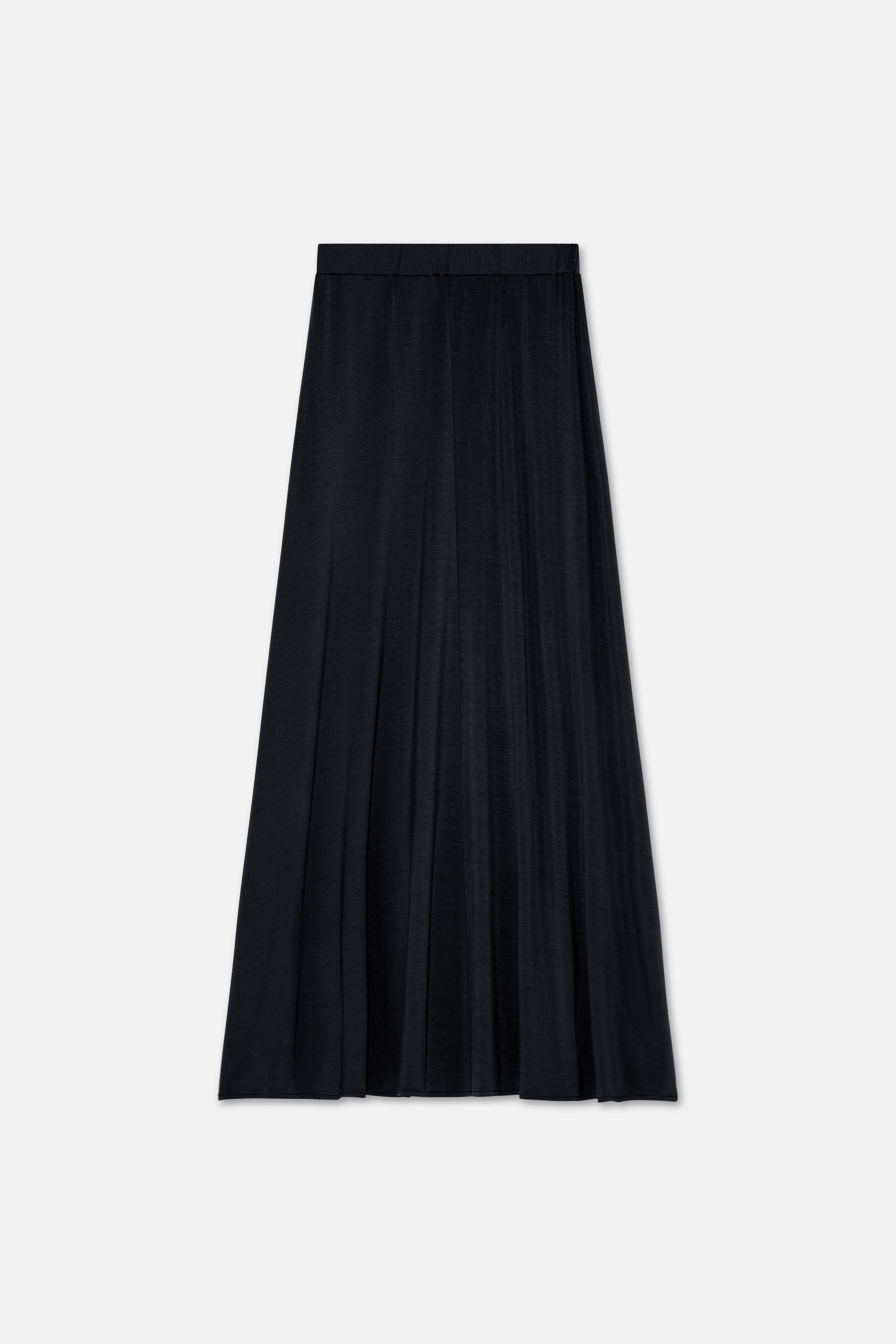 Flat lay black maxi skirt