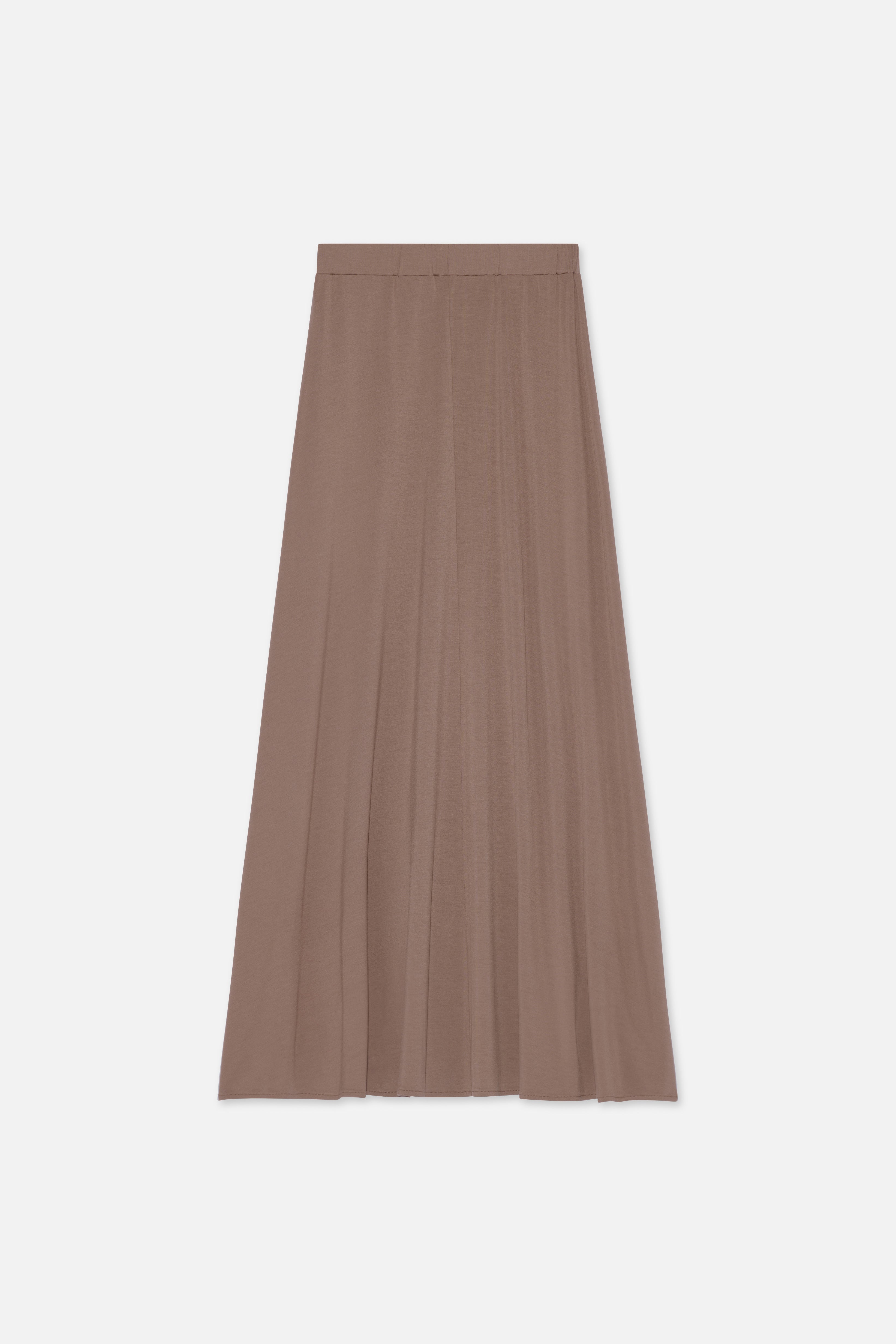 Flat lay taupe maxi skirt