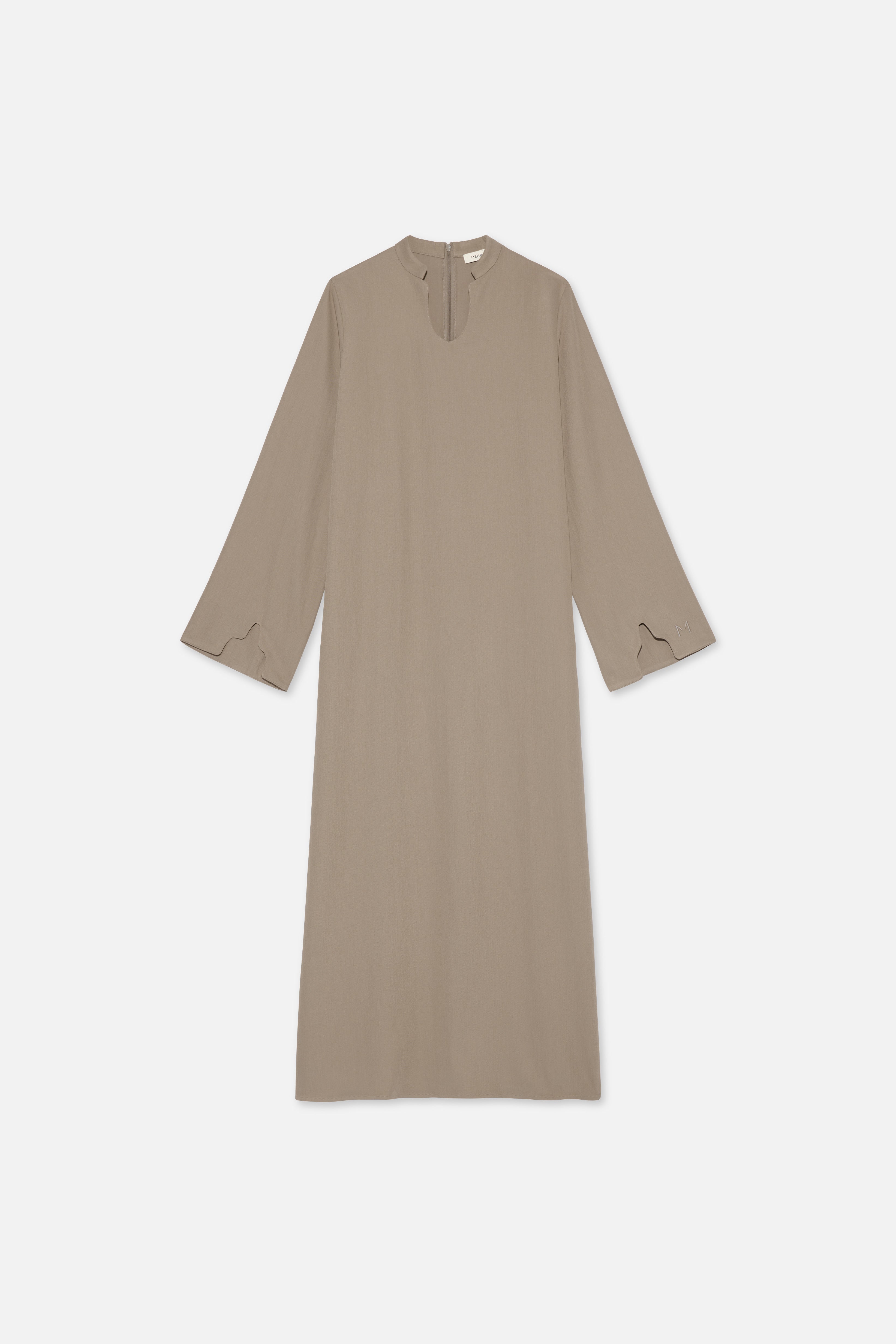 Flat lay front khaki abaya