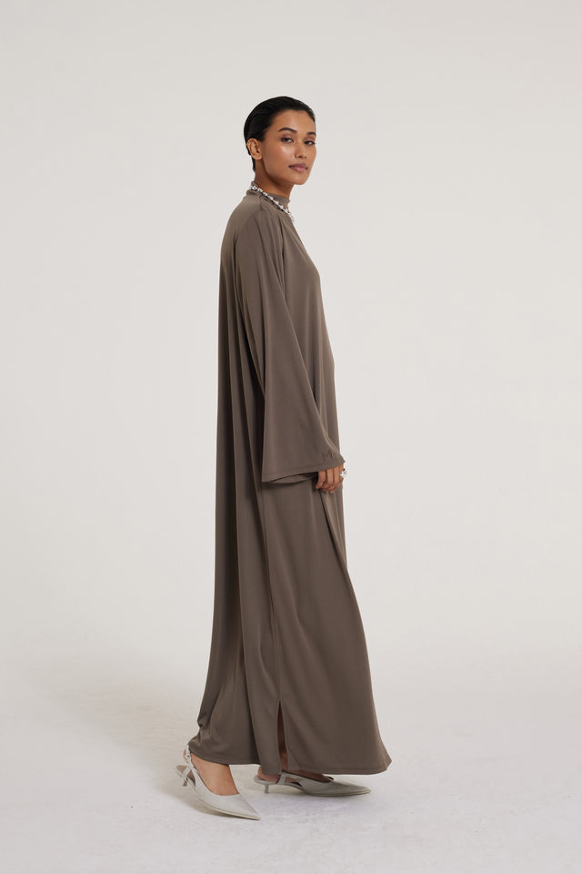 Essential Jersey Dress | Ash Brown