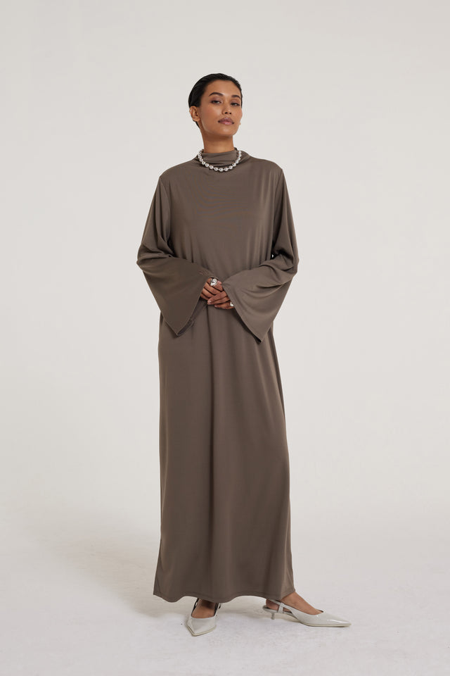 Essential Jersey Dress | Ash Brown